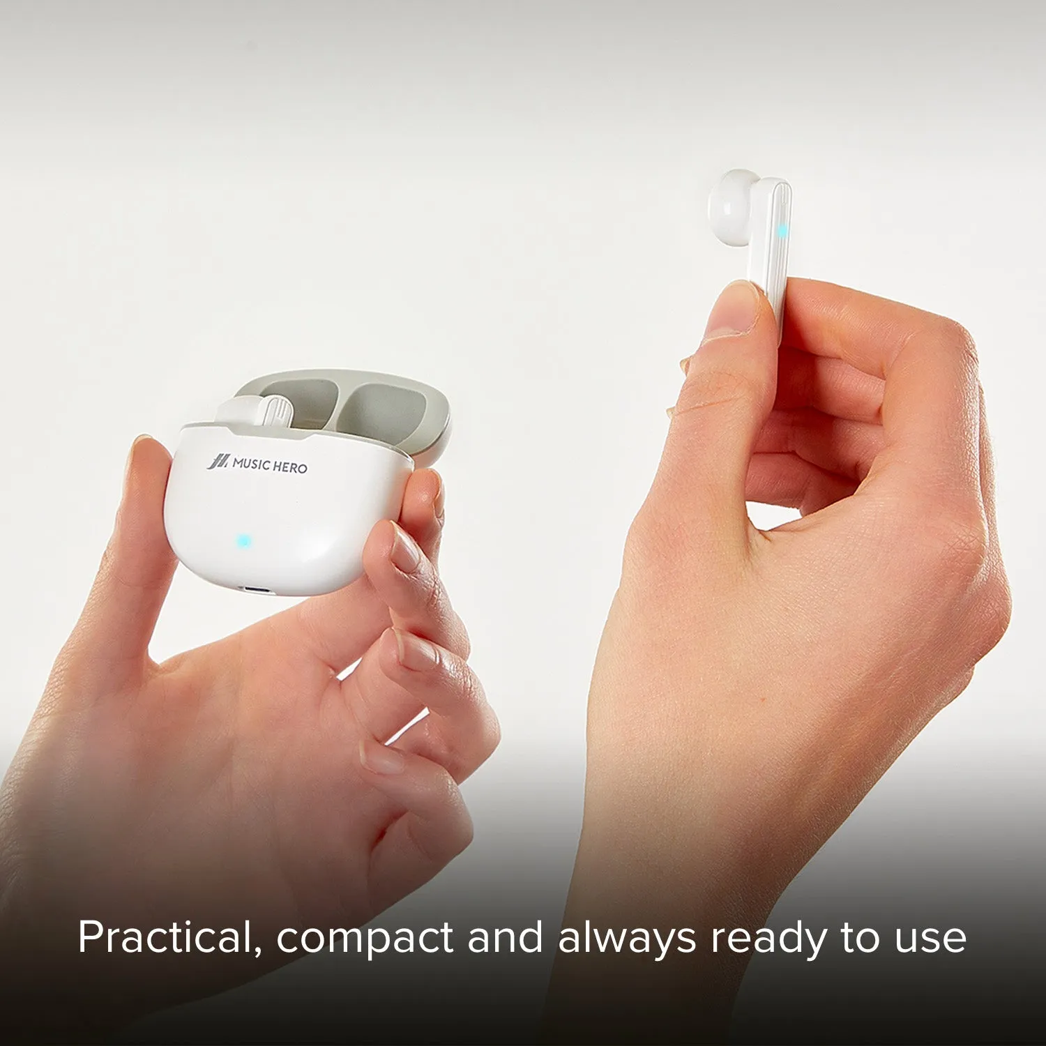 SBS Twin Flow True Wireless Kopfhörer Weiß Touch