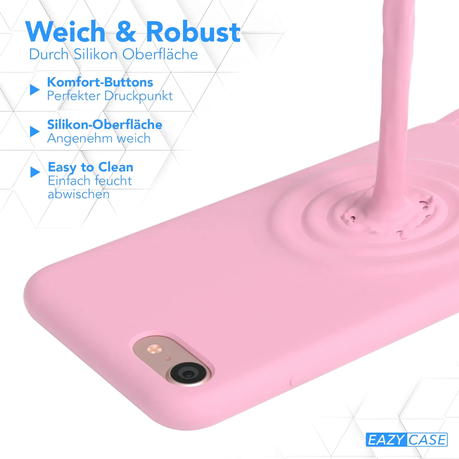 EAZY CASE iPhone SE 2022 Silikon Handykette Pink Premium