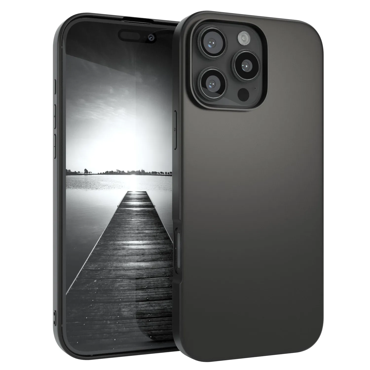 EAZY CASE iPhone Air Silikonhülle Schwarz dünn 0,8 mm