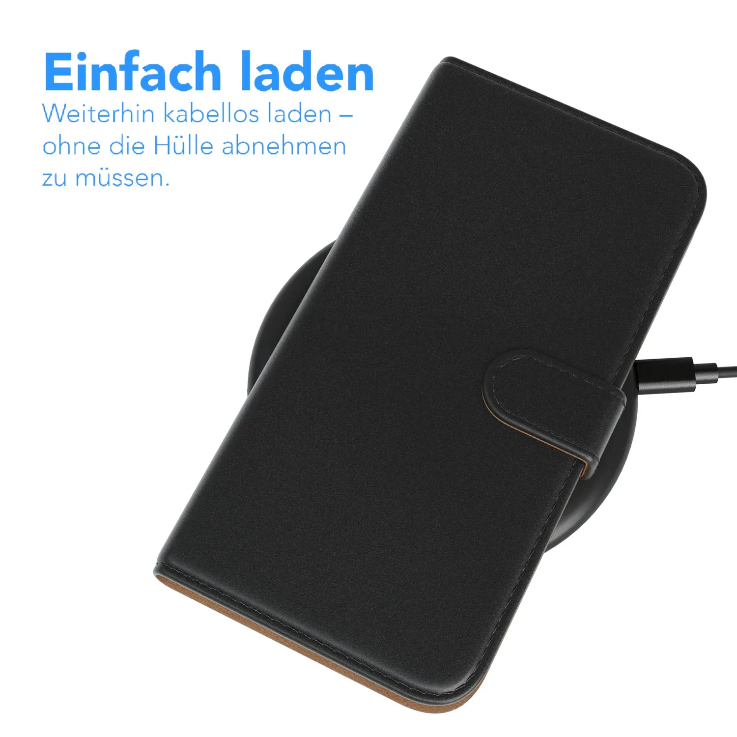 EAZY CASE Book Redmi Note 8T Handyhülle Schwarz Bookstyle