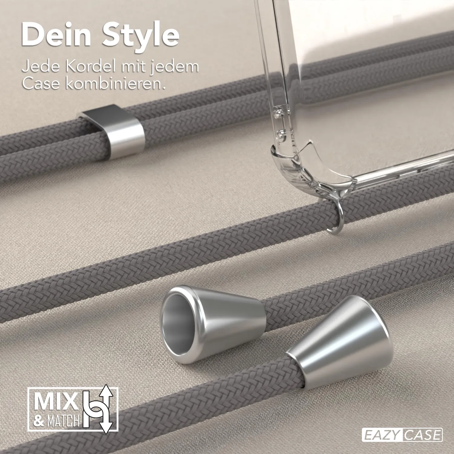 EAZY CASE Classic Xiaomi Mi 11 Lite Handykette Anthrazit verstellbar