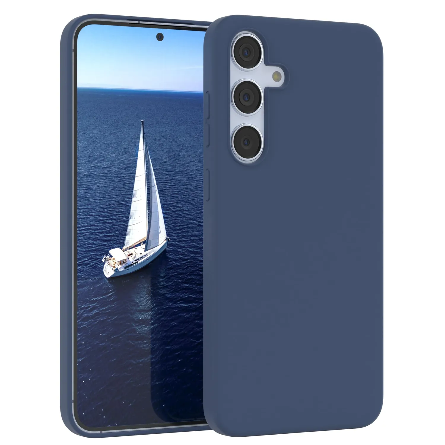 EAZY CASE Premium Silikon Galaxy S24 Ultra Handyhülle Beere matt