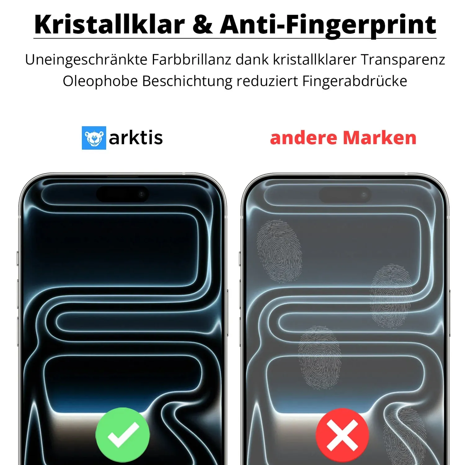 arktis iPhone 17 Sparpaket Hülle + Glas transparent