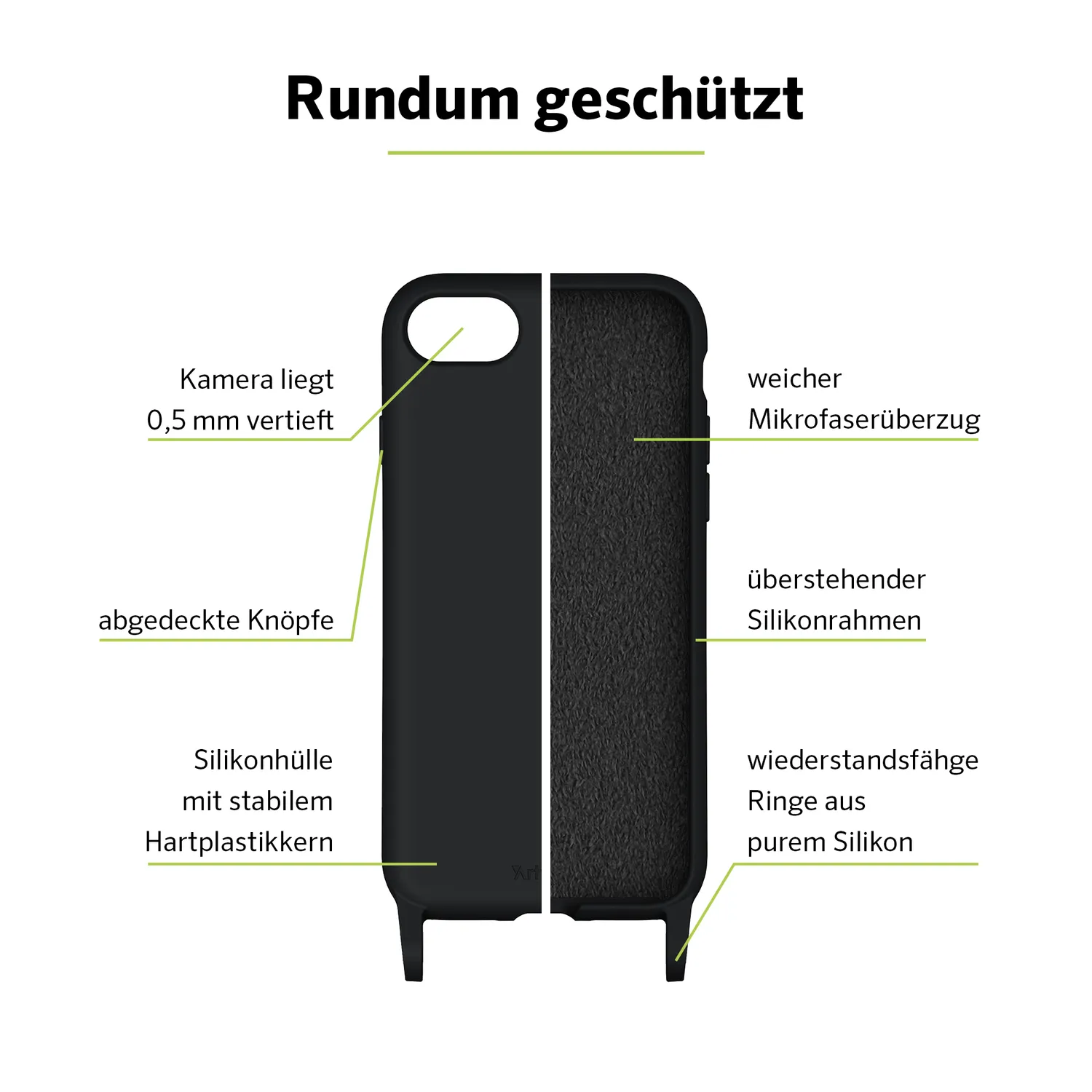 Artwizz HangOn Case iPhone SE/8/7 Hülle mit Band