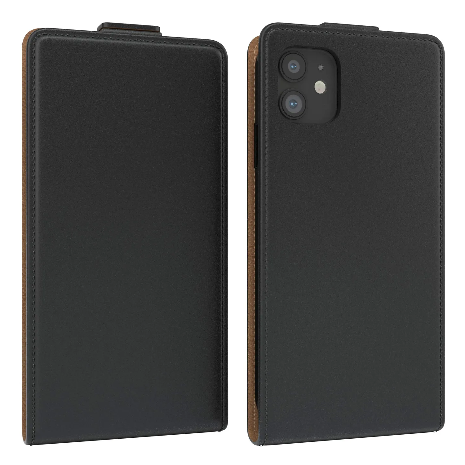 EAZY CASE iPhone 11 Klapphülle Kunstleder Schwarz