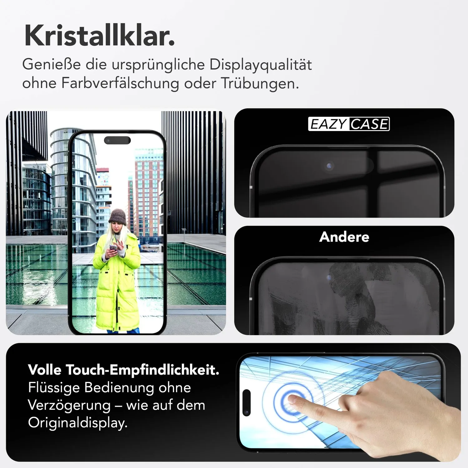 EAZY CASE iPhone Air Display-Schutzglas 2x 9H klar