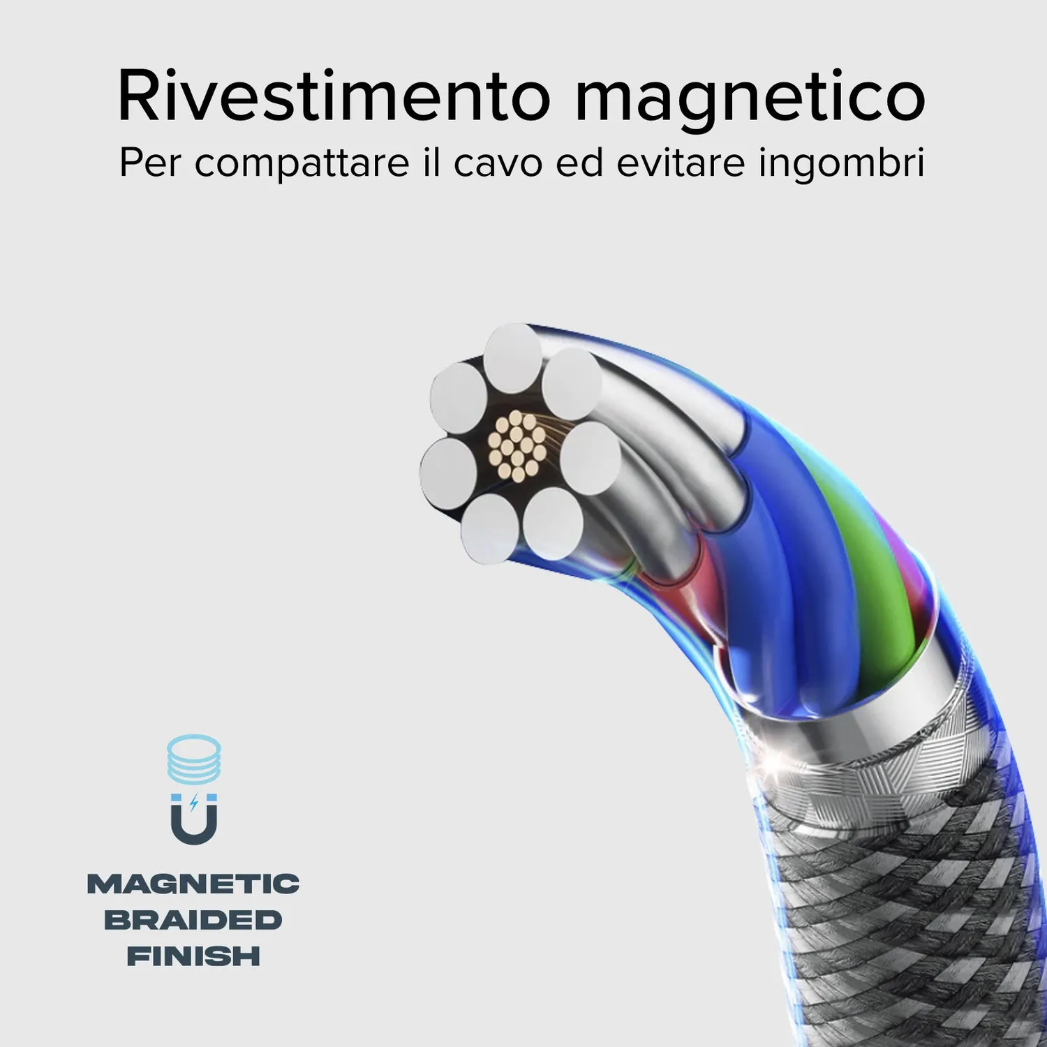 SBS USB-C Ladekabel magnetisch 1 m 60W