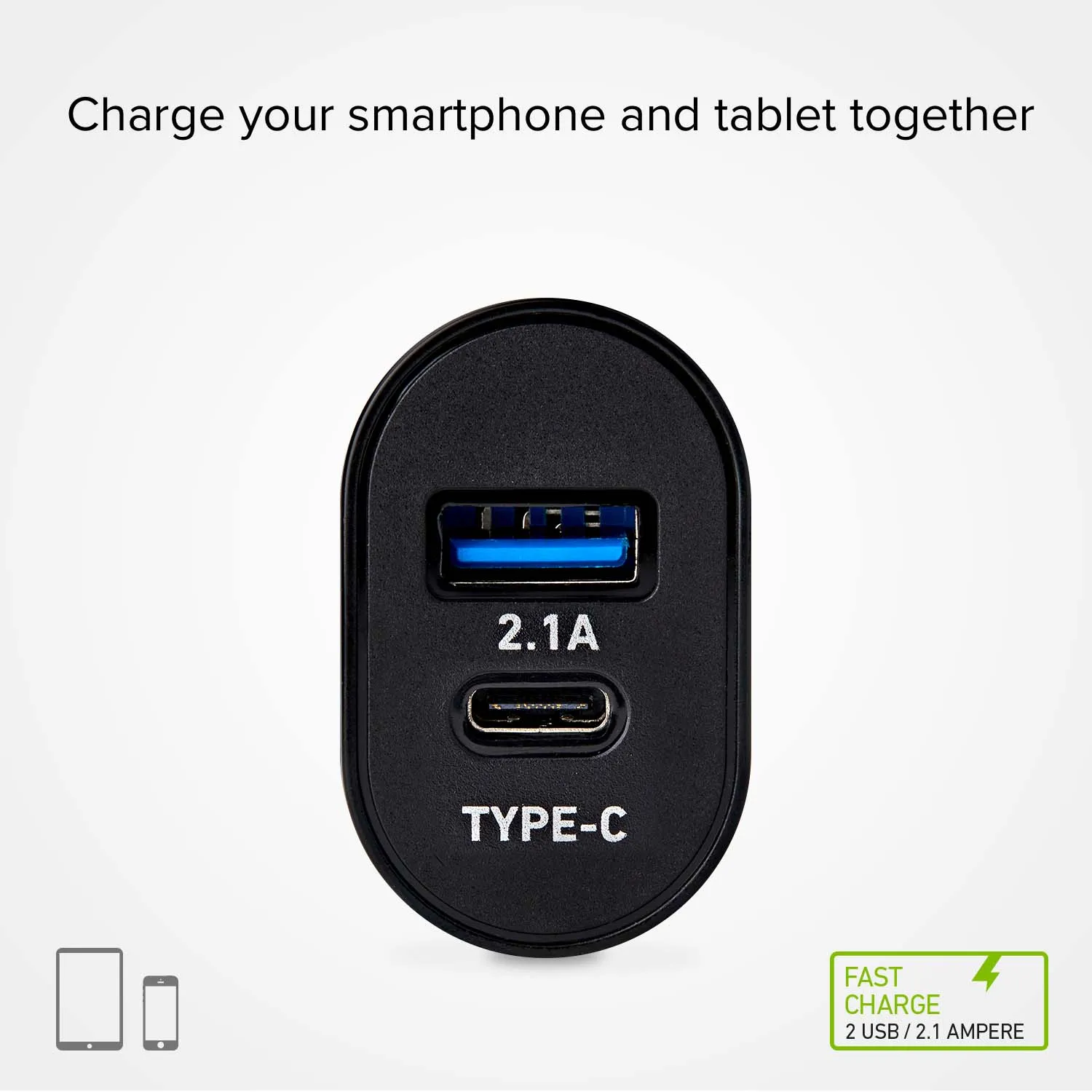 SBS Reiseladegerät USB Type-C 5,1A Schnellladung 2-fach