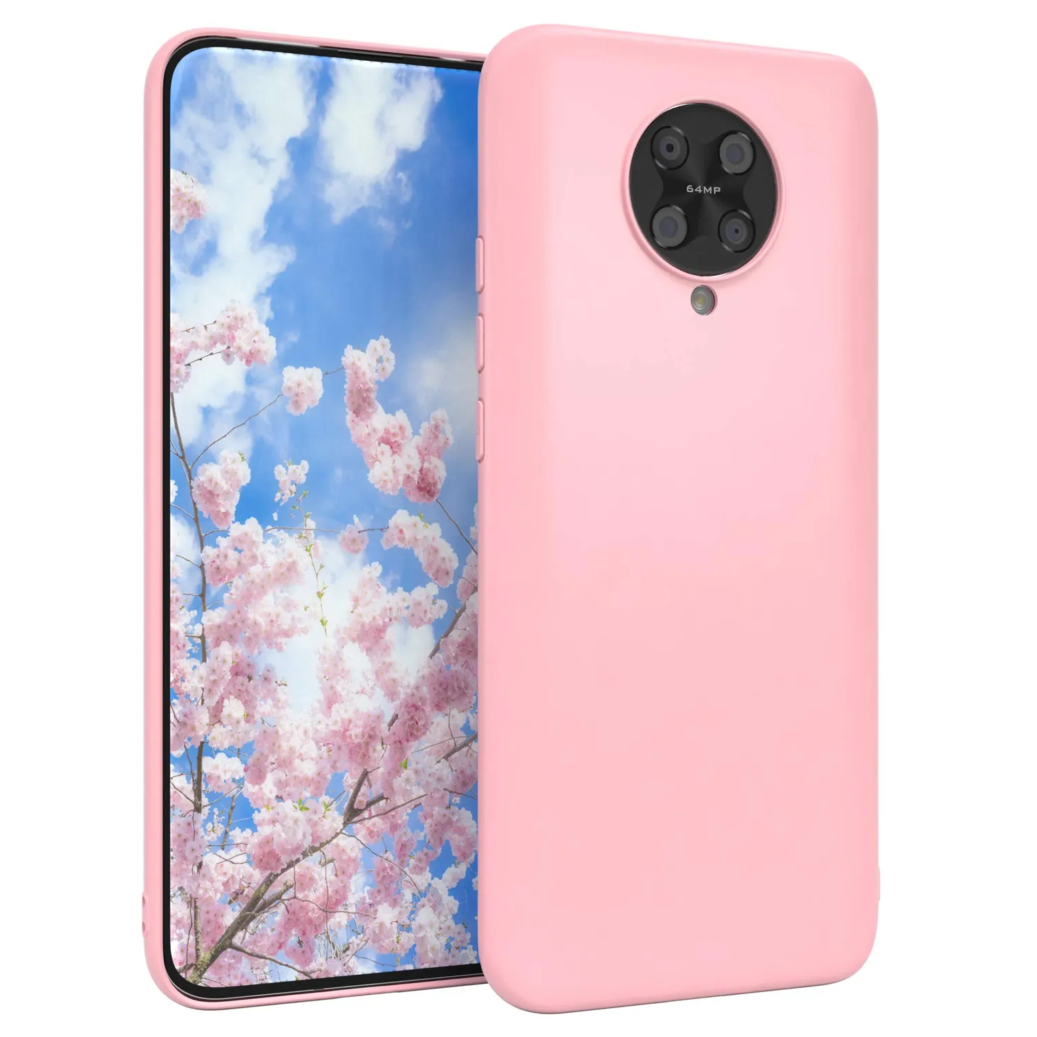 EAZY CASE Poco F2 Pro Glitzerhülle Liquid Gold Transparent