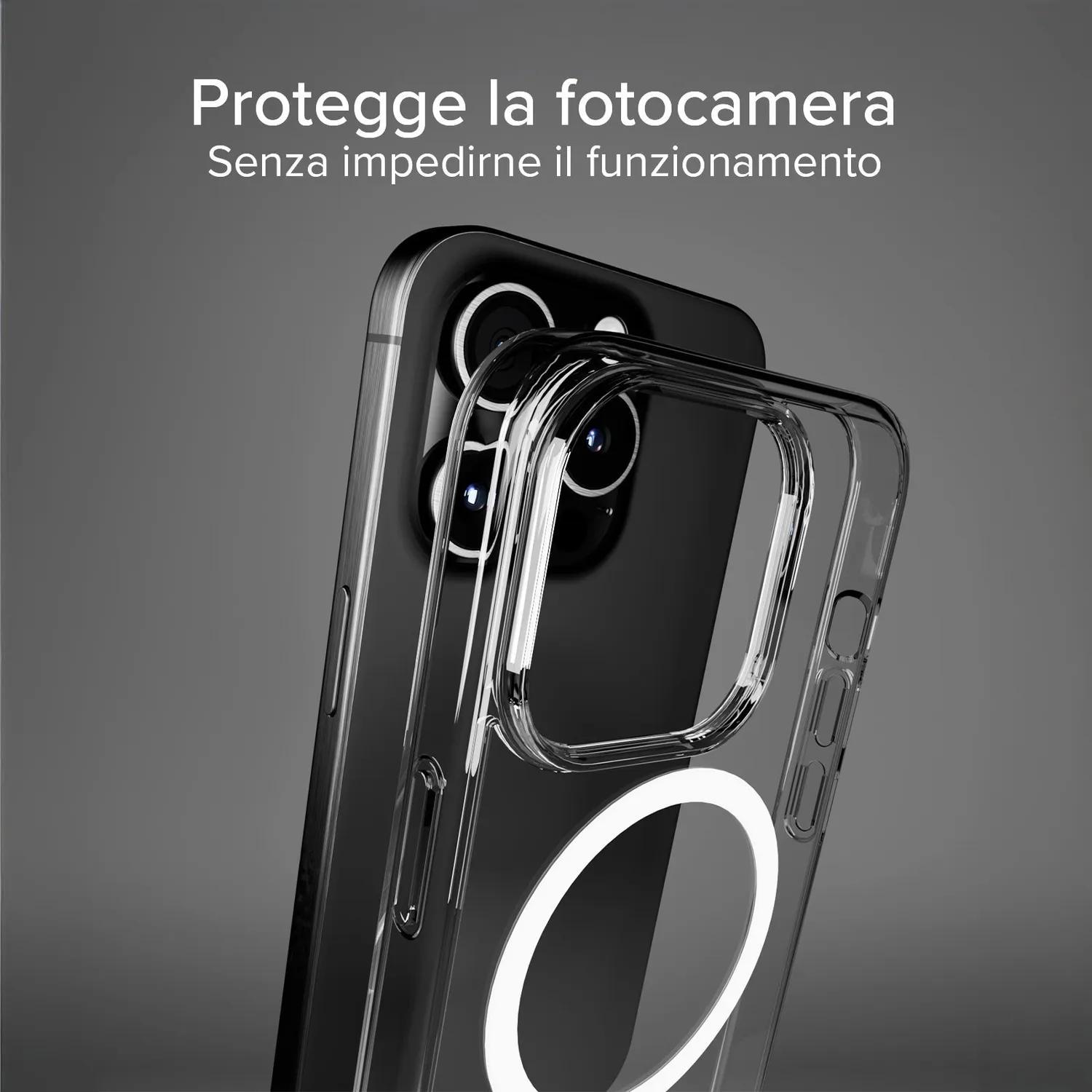 SBS D3O iPhone 15 Pro Max Hülle transparent MagSafe