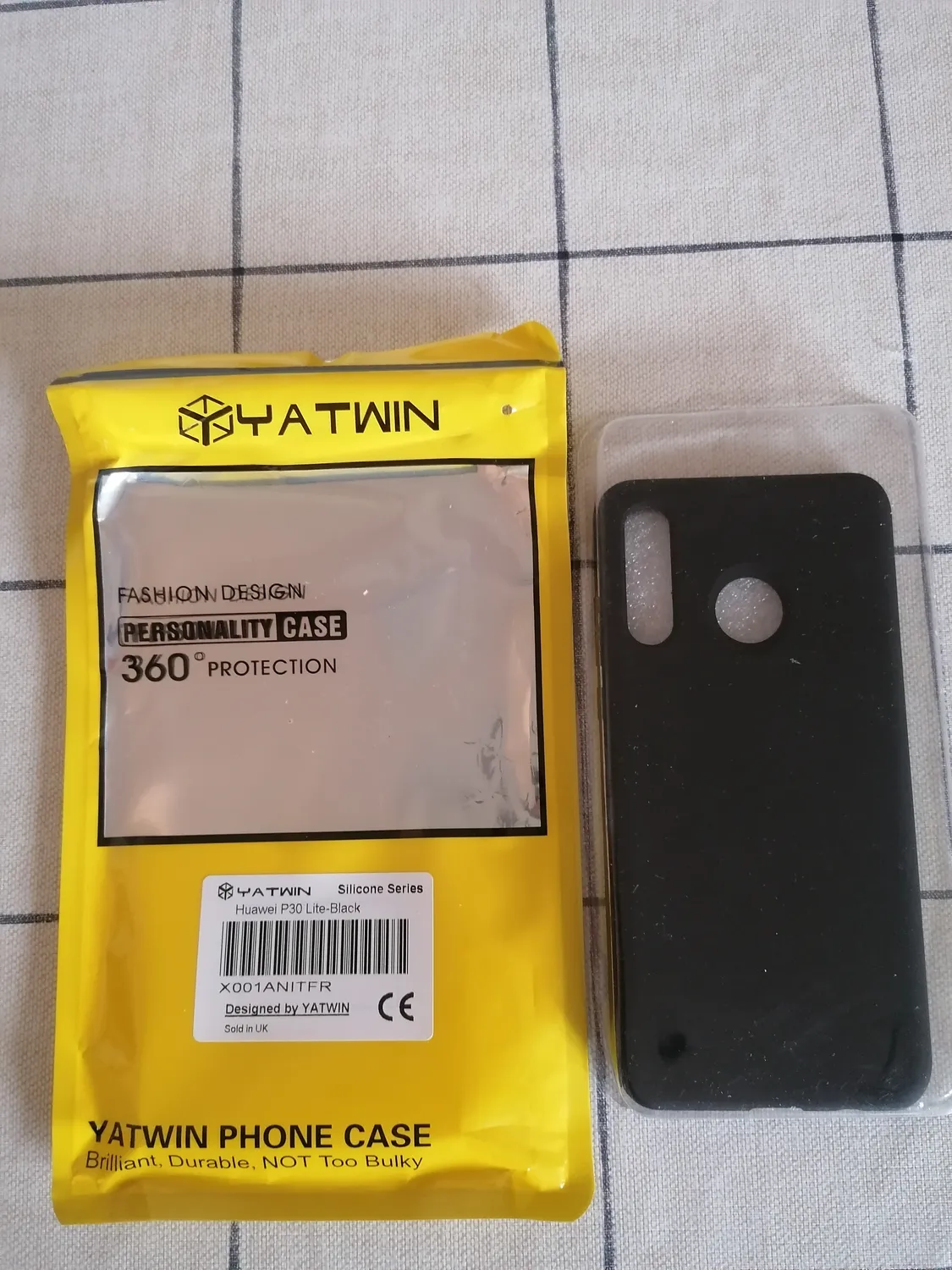 YATWIN Huawei P30 Lite Silikonhülle Schwarz dünn