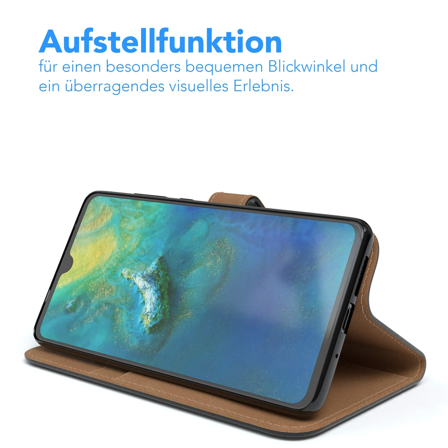 EAZY CASE Huawei Mate 20 Klapphülle Schwarz Book