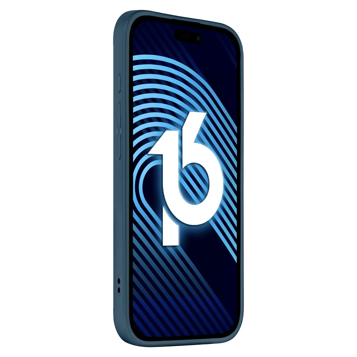 arktis Tech Case iPhone 16 Plus Hülle Blau Glas