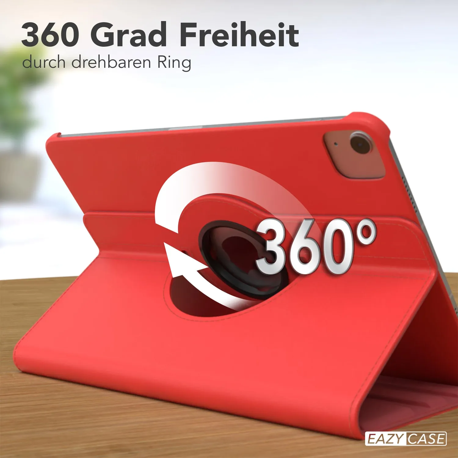 EAZY CASE iPad Air 6 10,9 Zoll Tablethülle 360° Rot drehbar