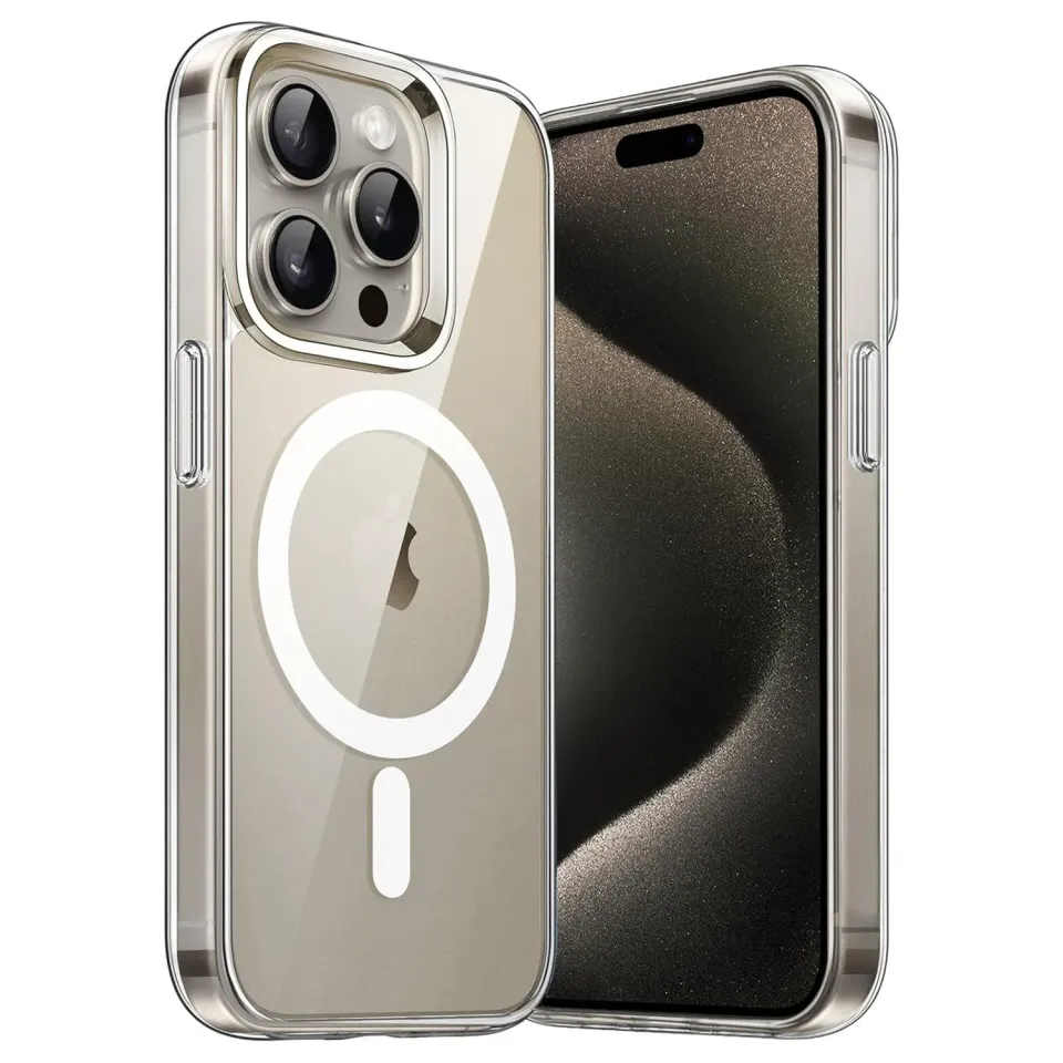 arktis Crystal iPhone 15 Pro Max Hülle Transparent MagSafe