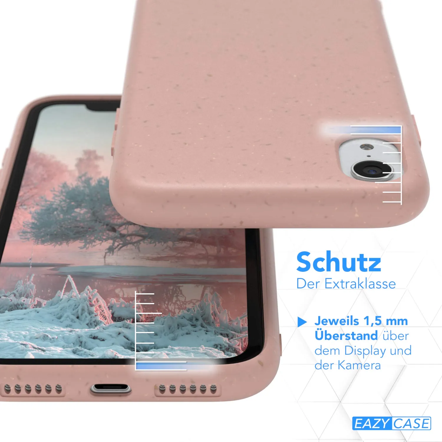 EAZY CASE iPhone XR Bio Hülle Rosa abbaubar Kameraschutz