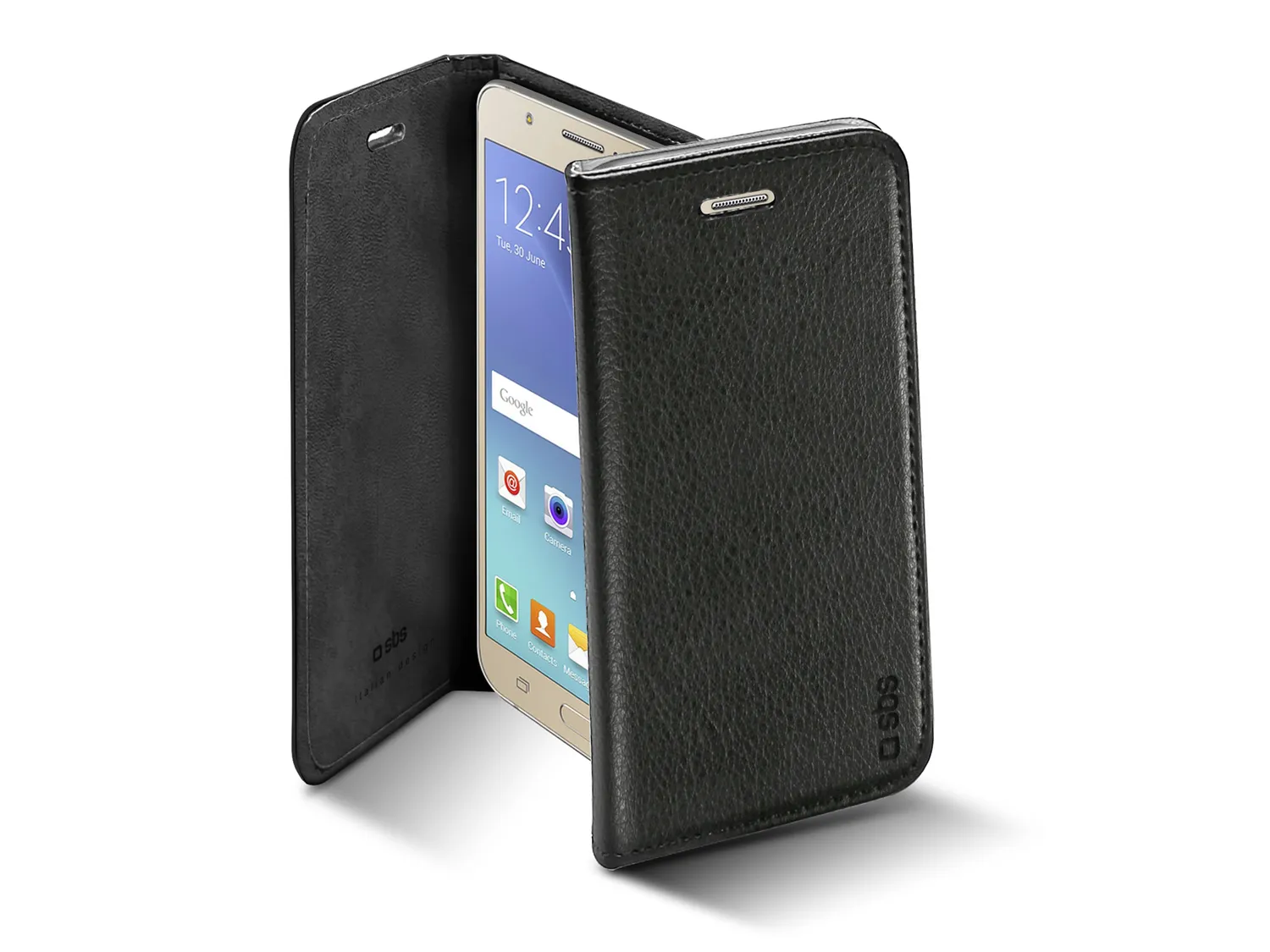 SBS Book Samsung Galaxy J7 2016 Hülle Schwarz Magnetverschluss