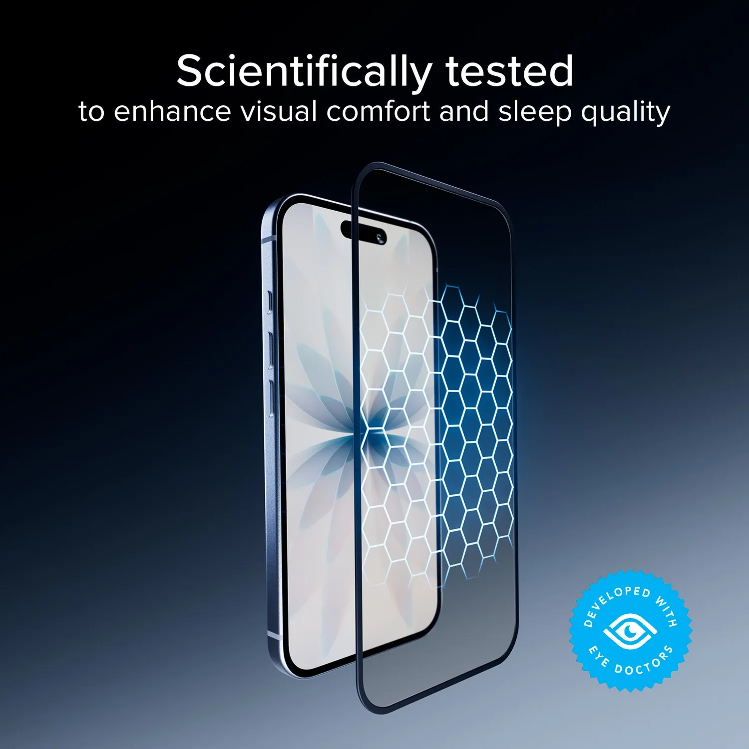 SBS Eyesafe CPF60 Panzerglas iPhone 16 Pro / 17 Blaufilter