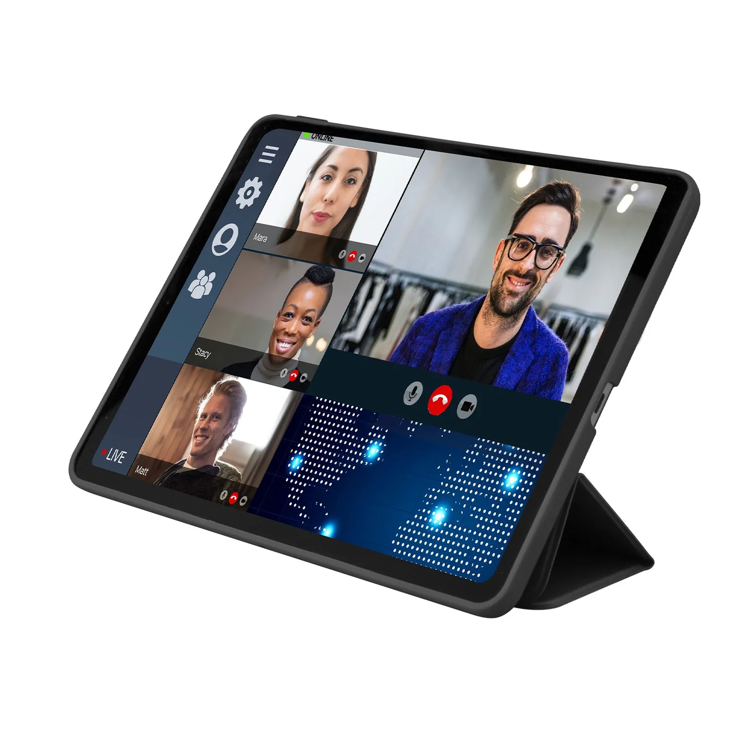 SBS Book Pro Tab S8 2022 Tablethülle Schwarz mit Ständer