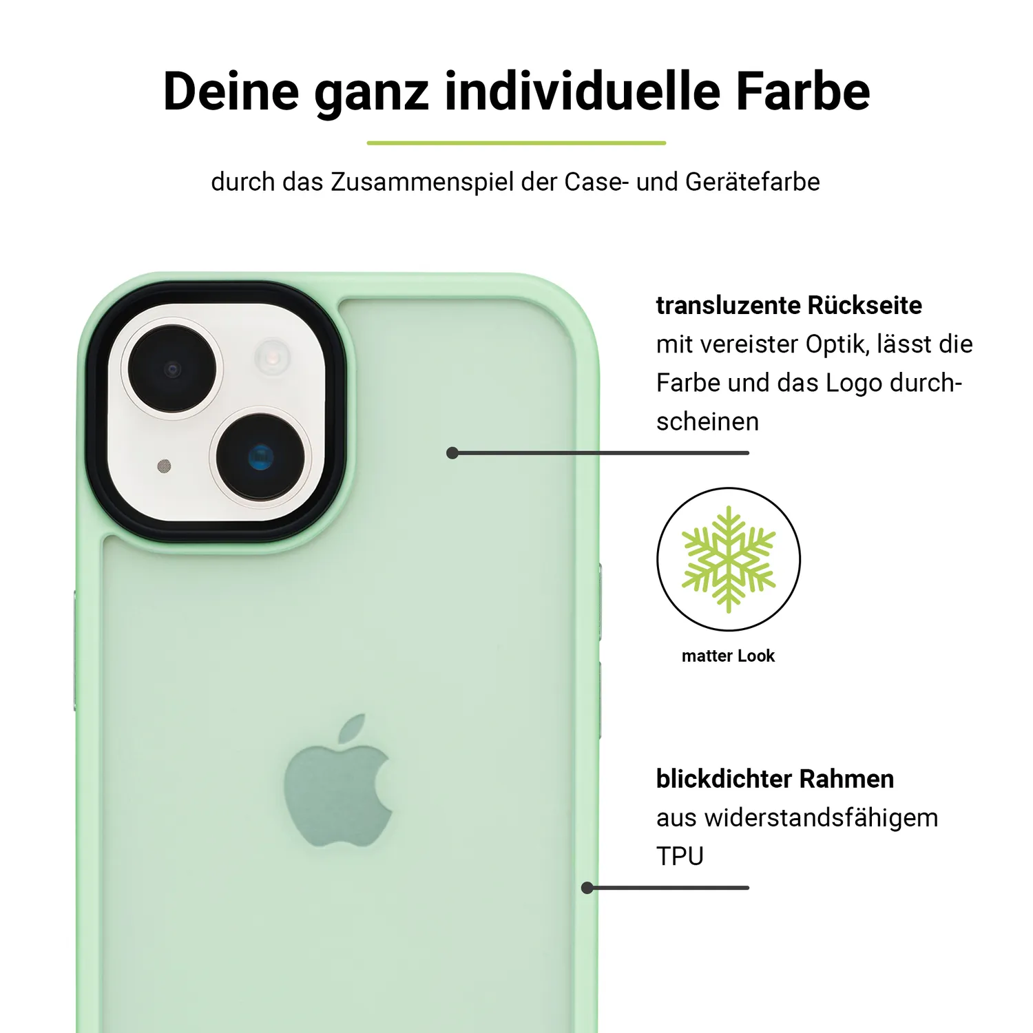 Artwizz IcedClip iPhone 13 Schutzcase matt Frost