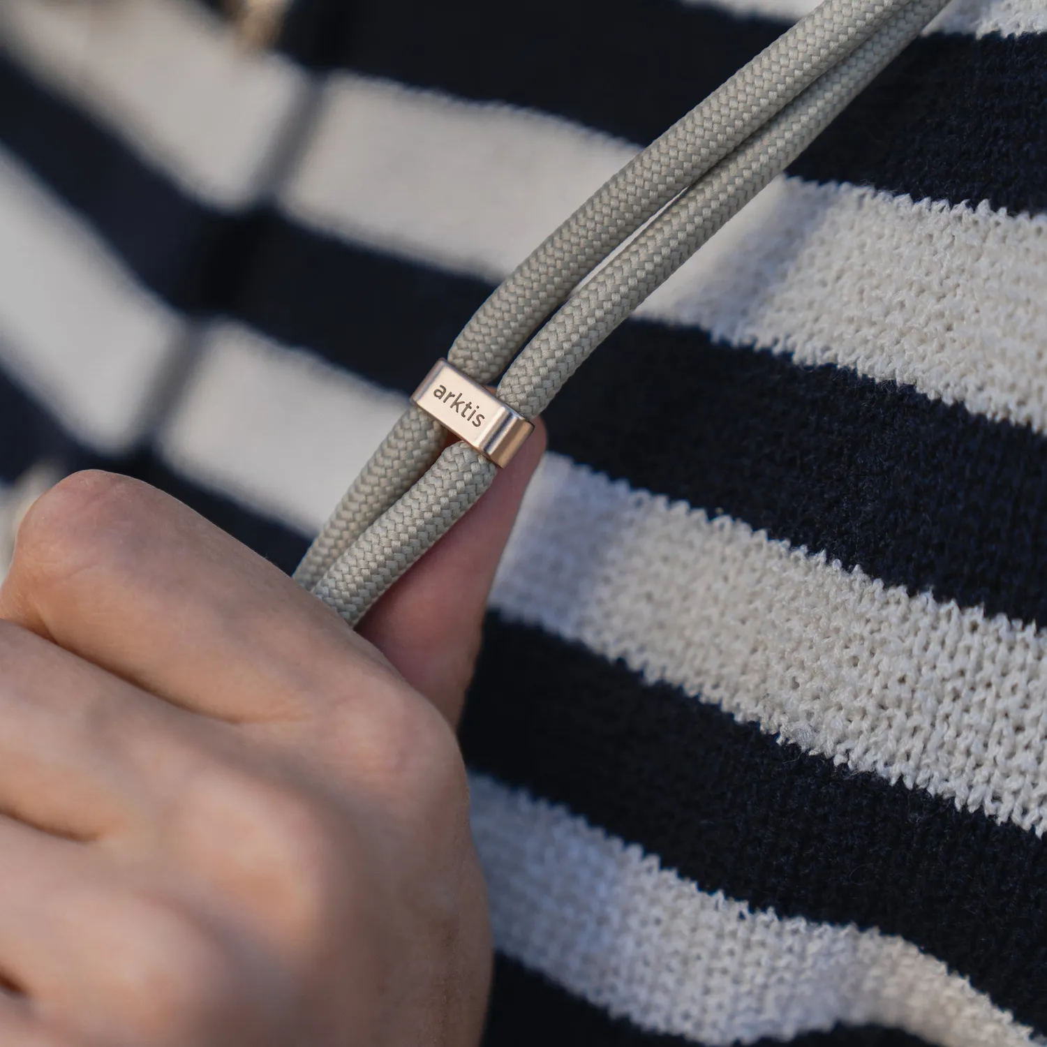 arktis Lanyard Handykette zum Umhängen Schwarz 155 cm