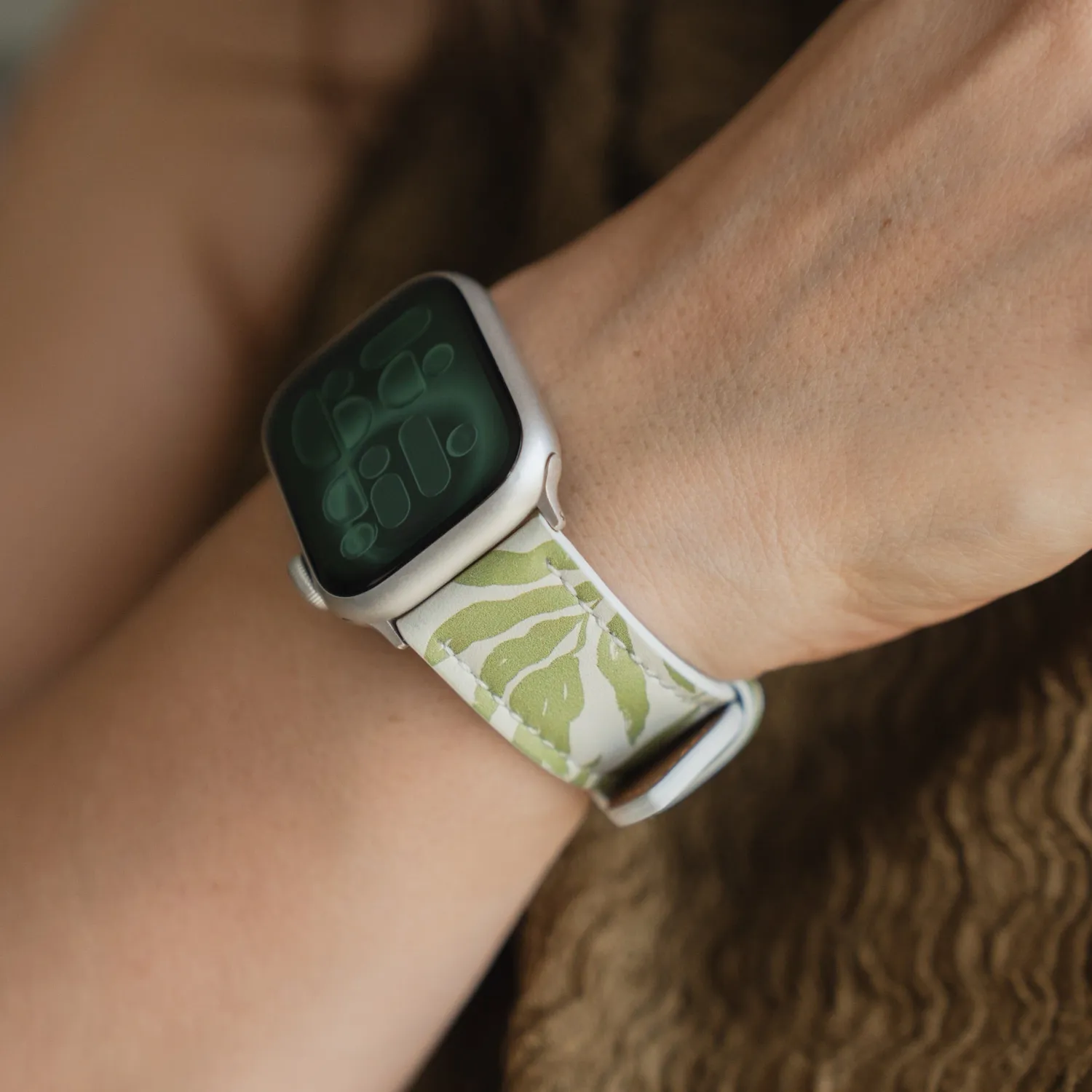 arktisband Studio Apple Watch Armband Green Leaves Blätter