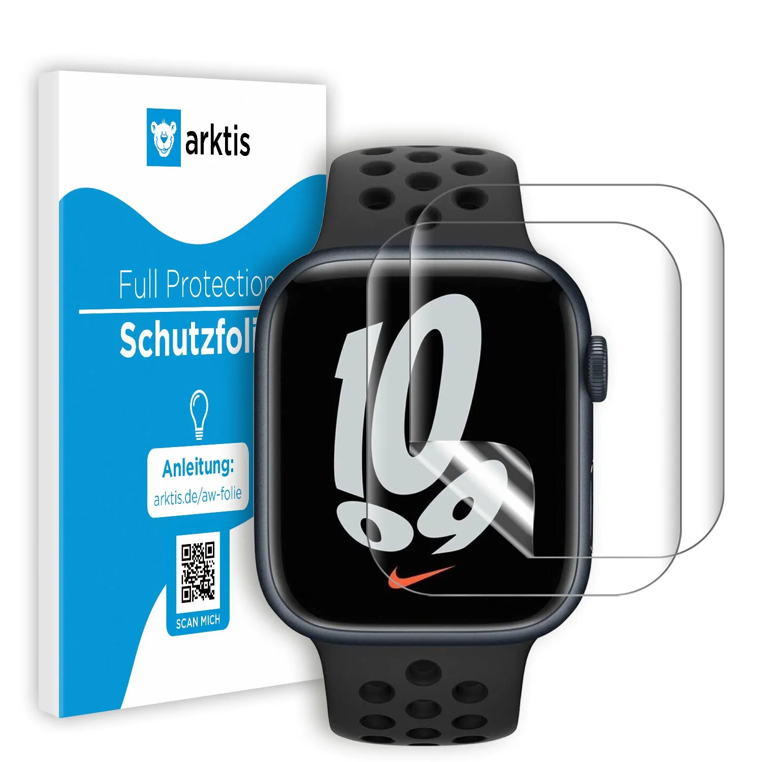 arktis Apple Watch Schutzfolie 46mm 2 Stück klar