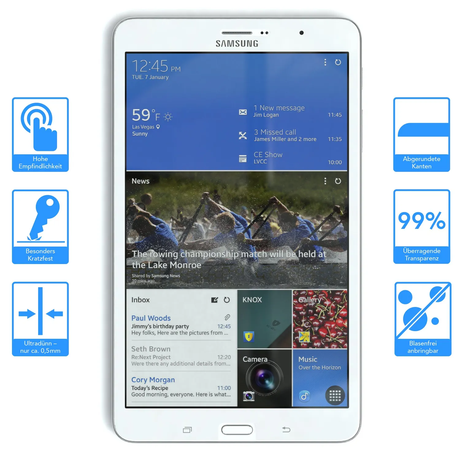 EAZY CASE Galaxy Tab Pro 8.4 Schutzglas Transparent 9H
