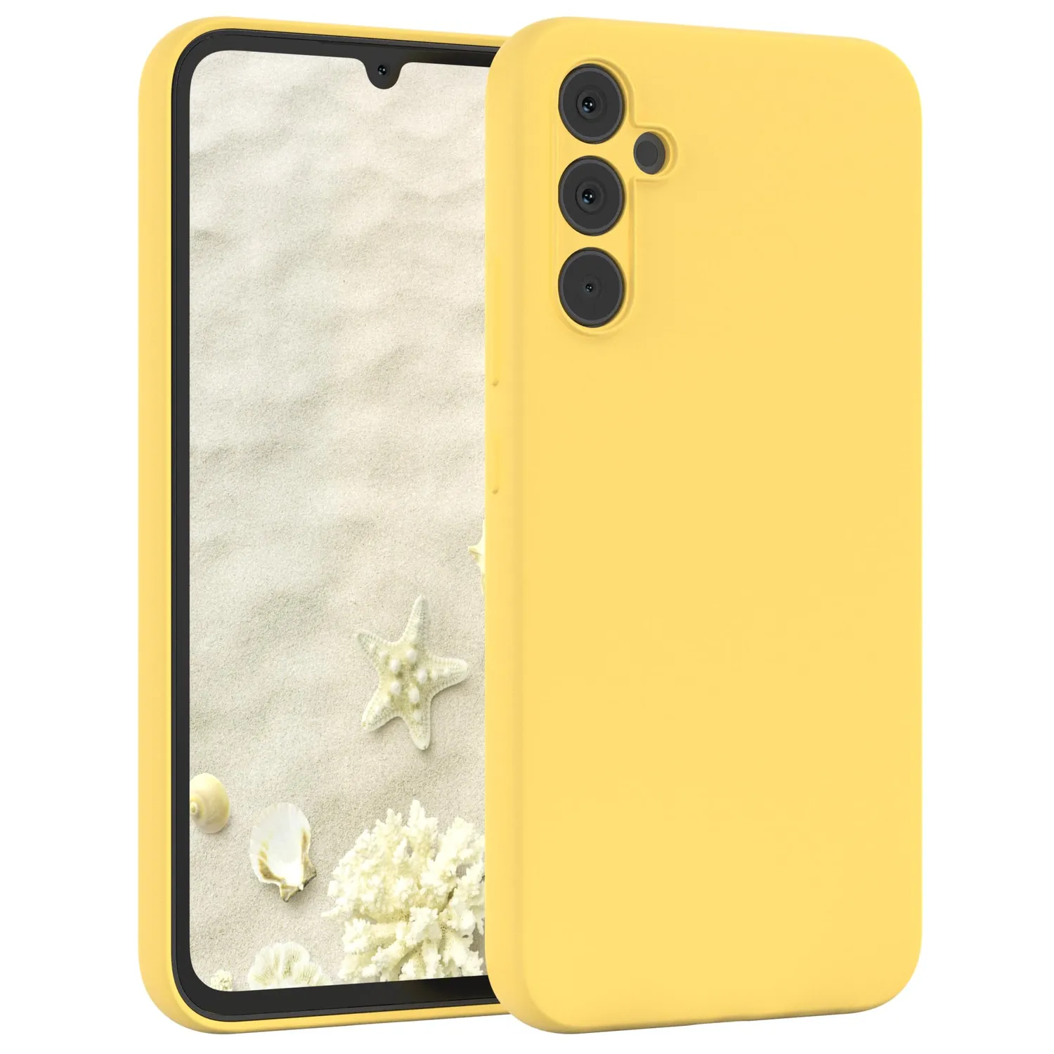 EAZY CASE Galaxy A34 Silikonhülle Dunkelgrau Kameraschutz