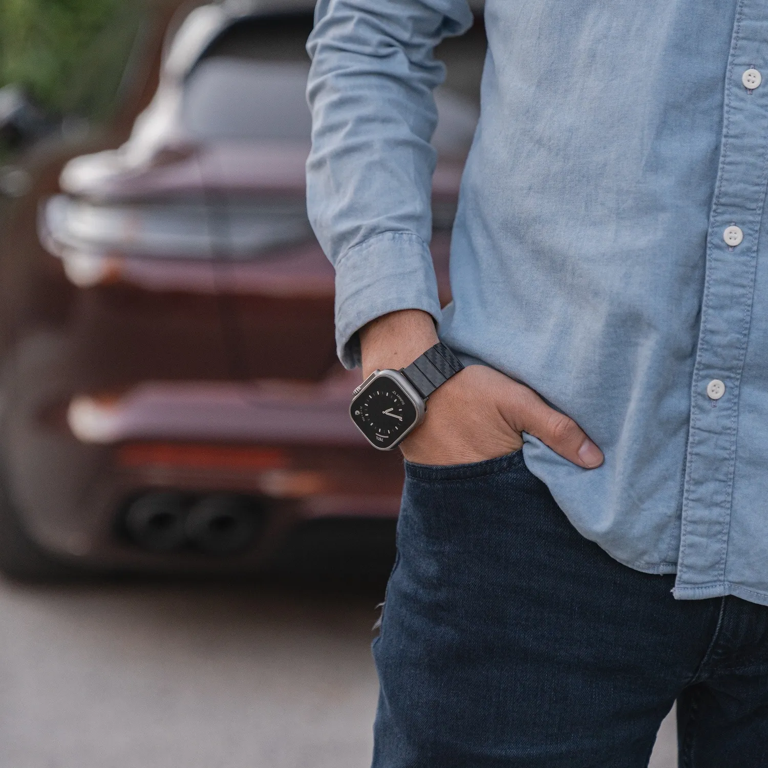 arktisband Karbon Apple Watch Ultra Armband Carbon schwarz