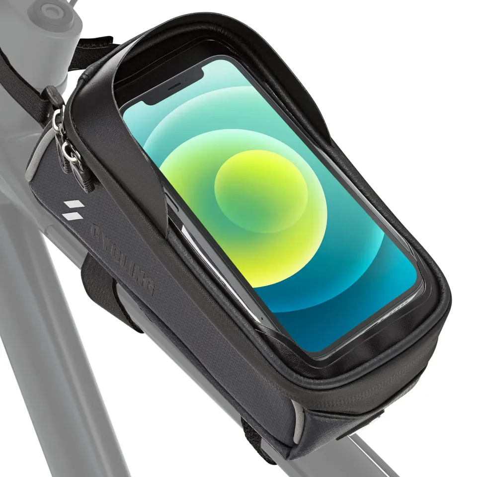 EAZY CASE Fahrrad Rahmentasche wasserfest Touchscreen 6,4 Zoll