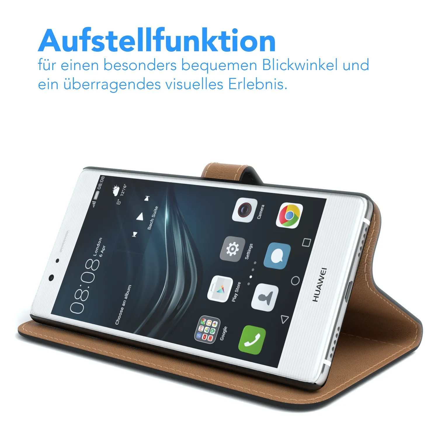 EAZY CASE Book Huawei P9 Lite 2016 Klapphülle Schwarz