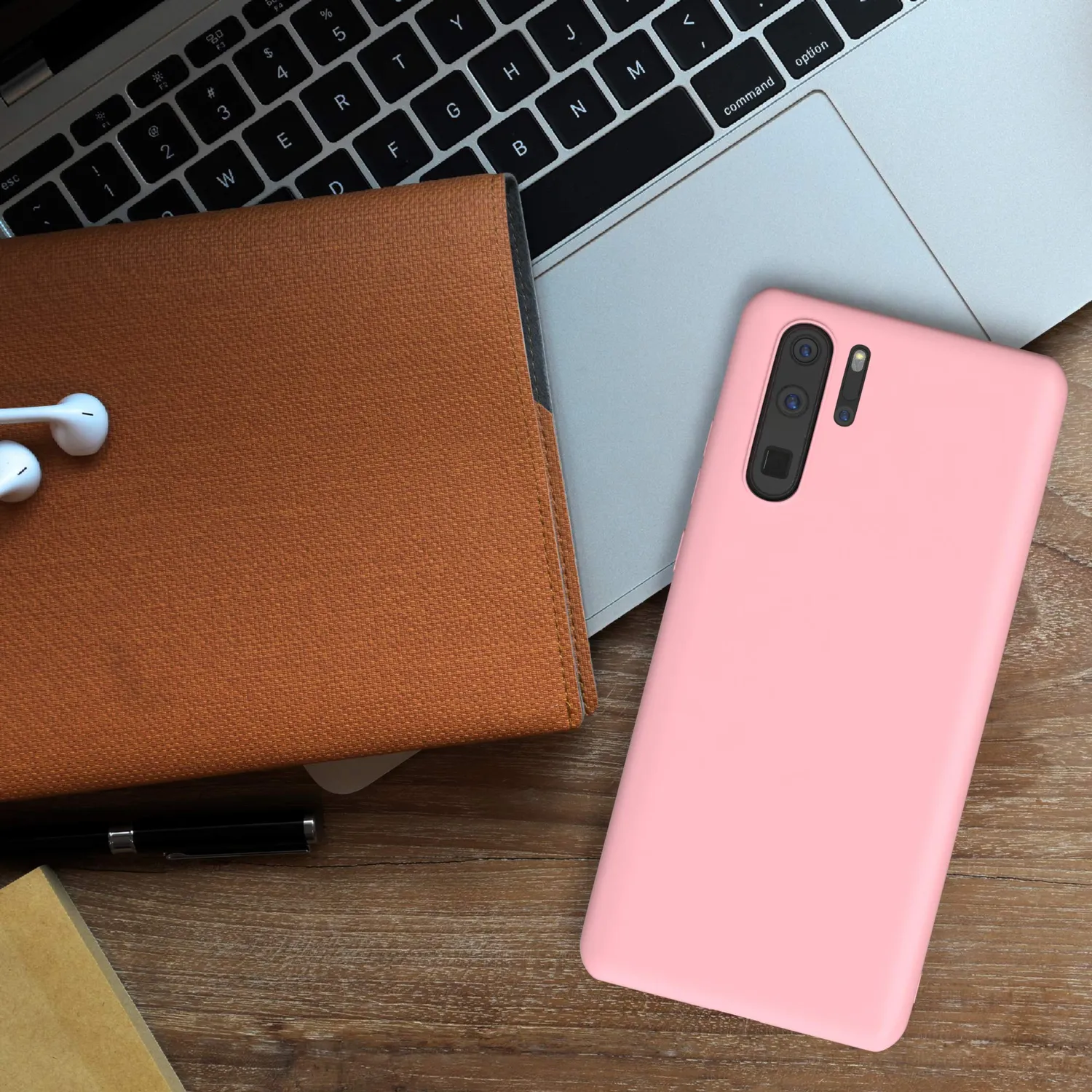 EAZY CASE Huawei P30 Pro Silikon Hülle Rosa matt 0,8mm