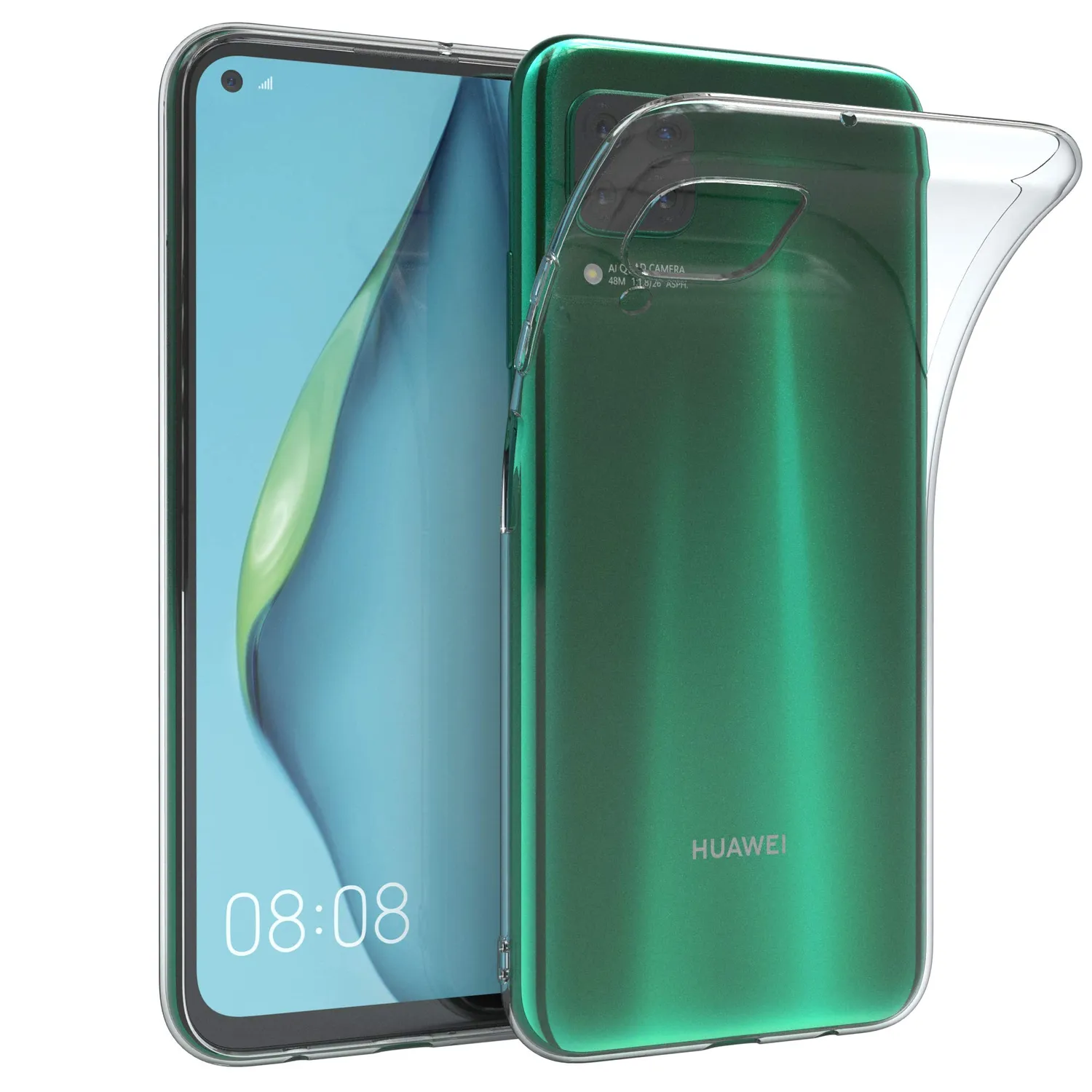 EAZY CASE Huawei P40 Lite Klapphülle Book Schwarz Leder