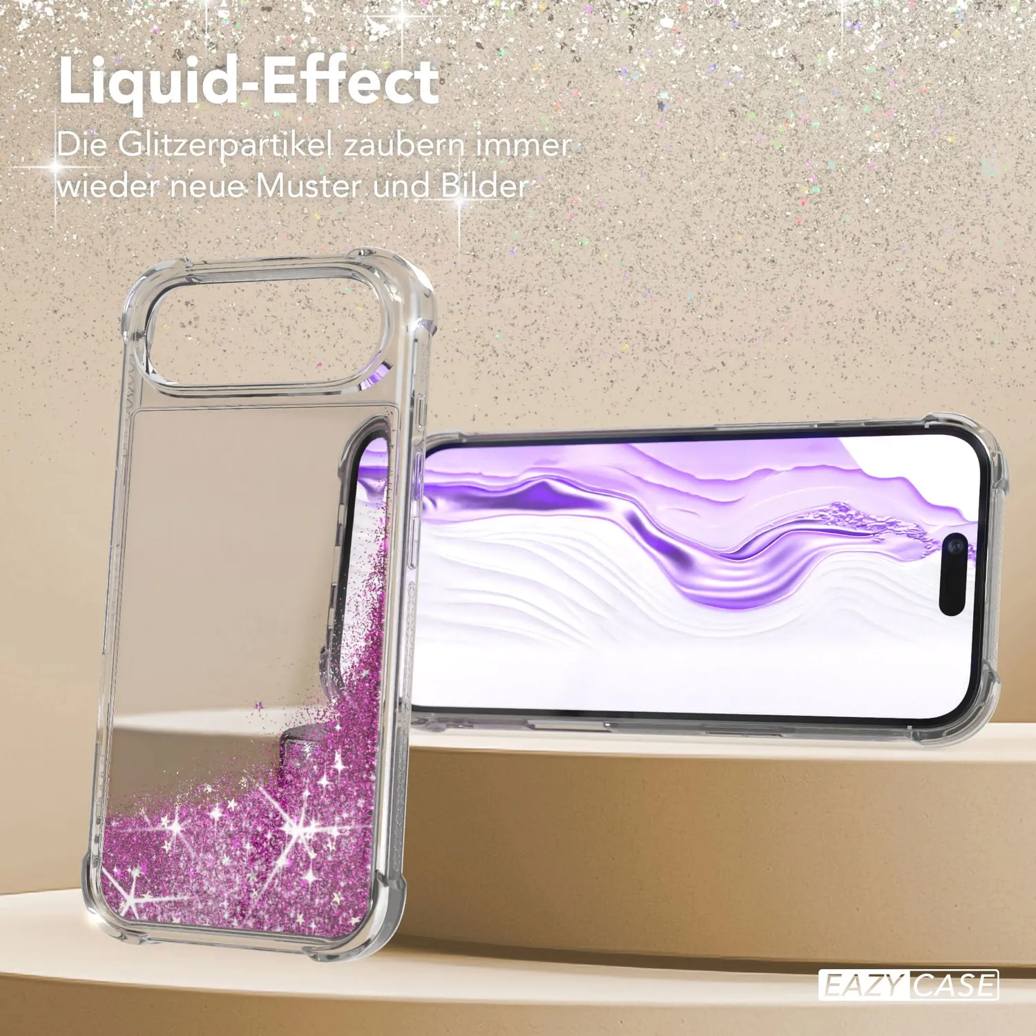 EAZY CASE iPhone Air Glitzerhülle Liquid Lila stoßfest