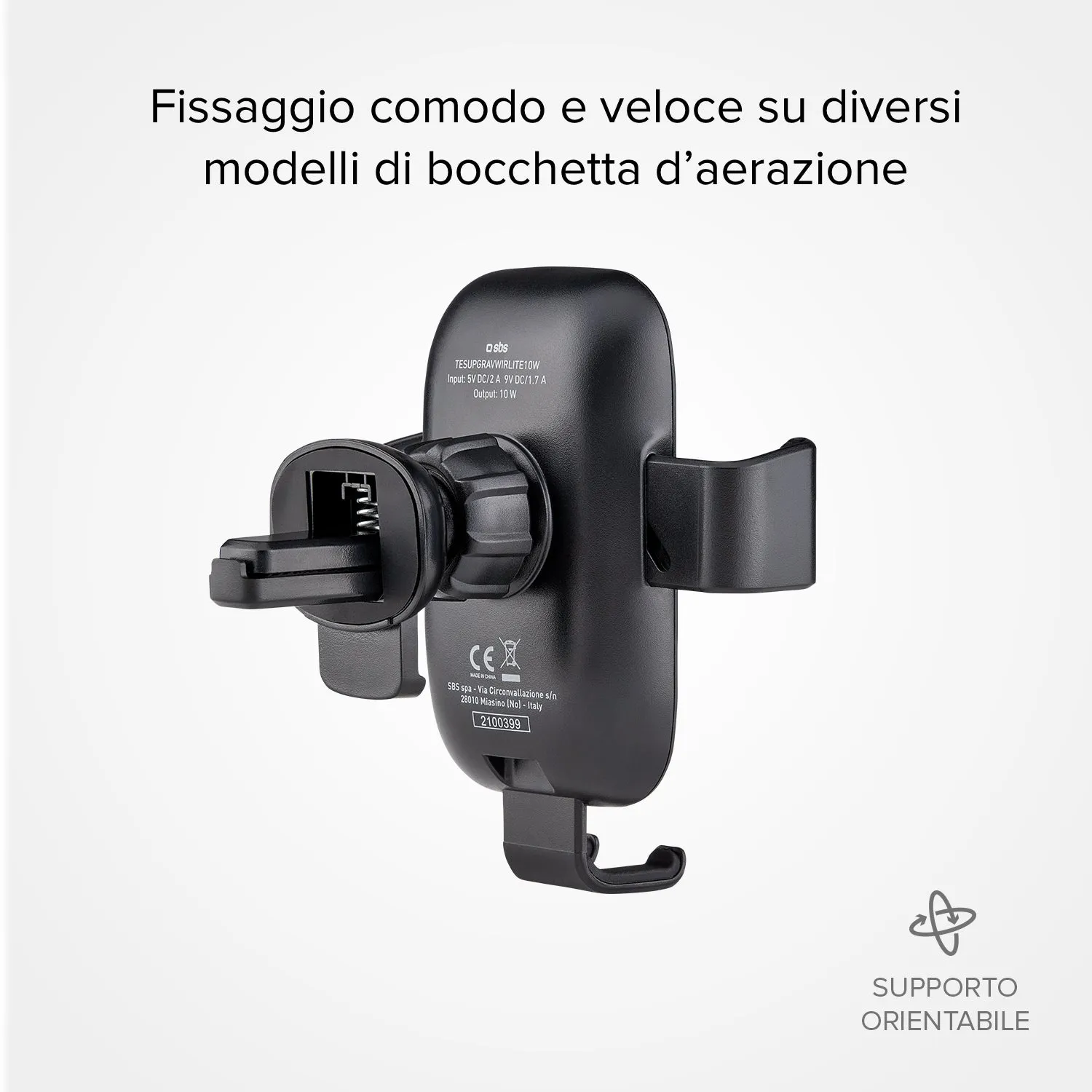 SBS Gravity Auto Handyhalterung Wireless 10W Lüftung