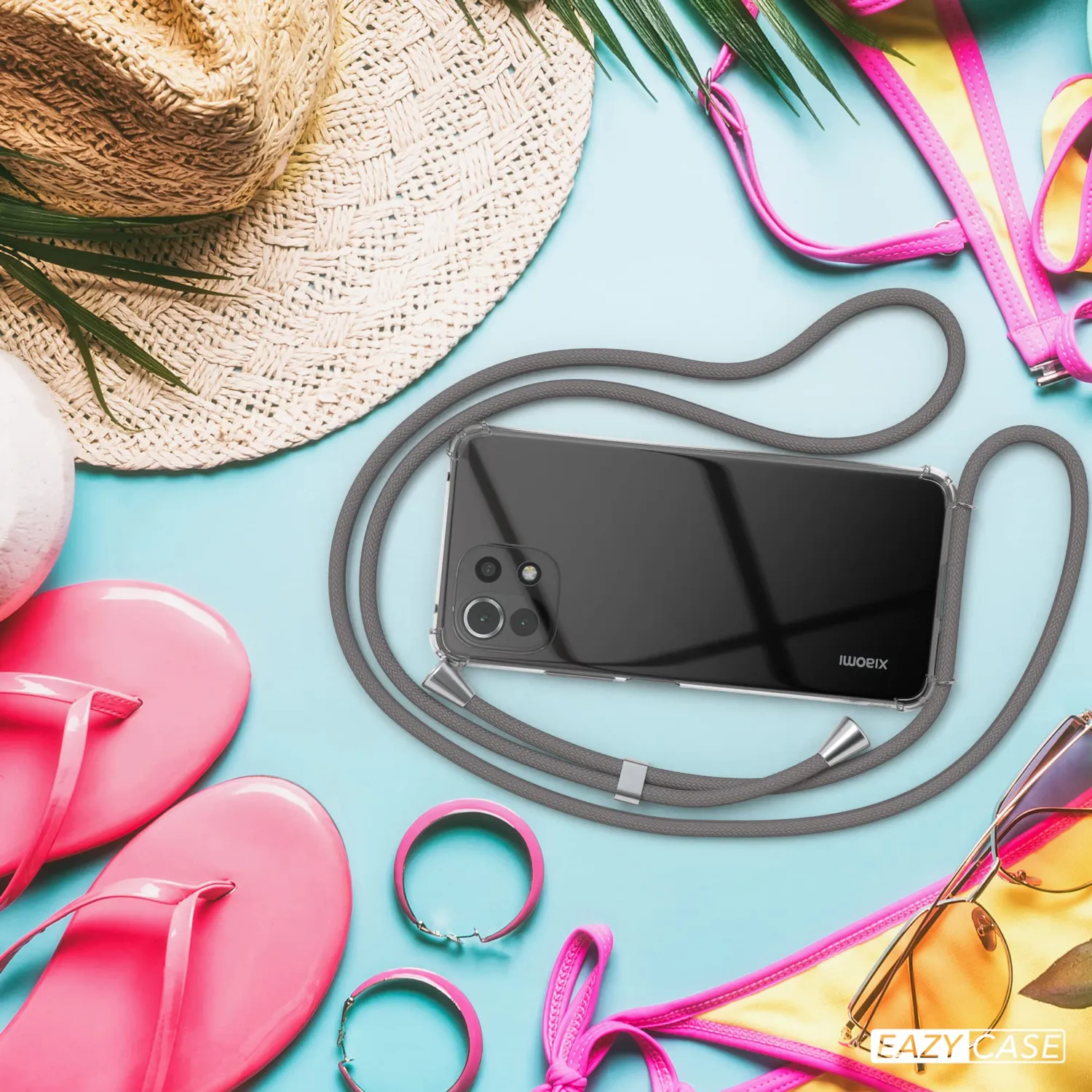 EAZY CASE Classic Xiaomi Mi 11 Lite Handykette Anthrazit verstellbar