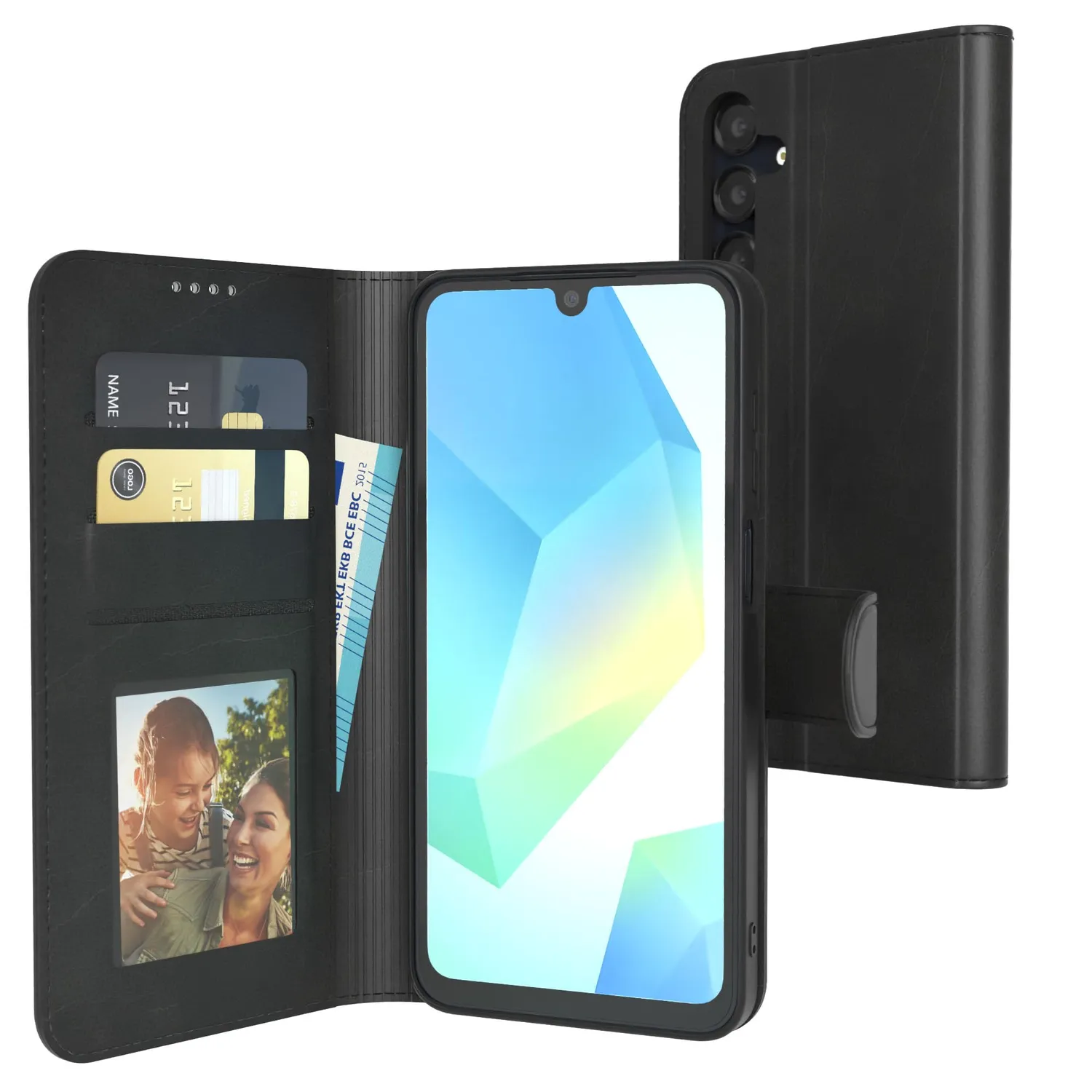 EAZY CASE Samsung Galaxy A15 Klapphülle braun Kunstleder
