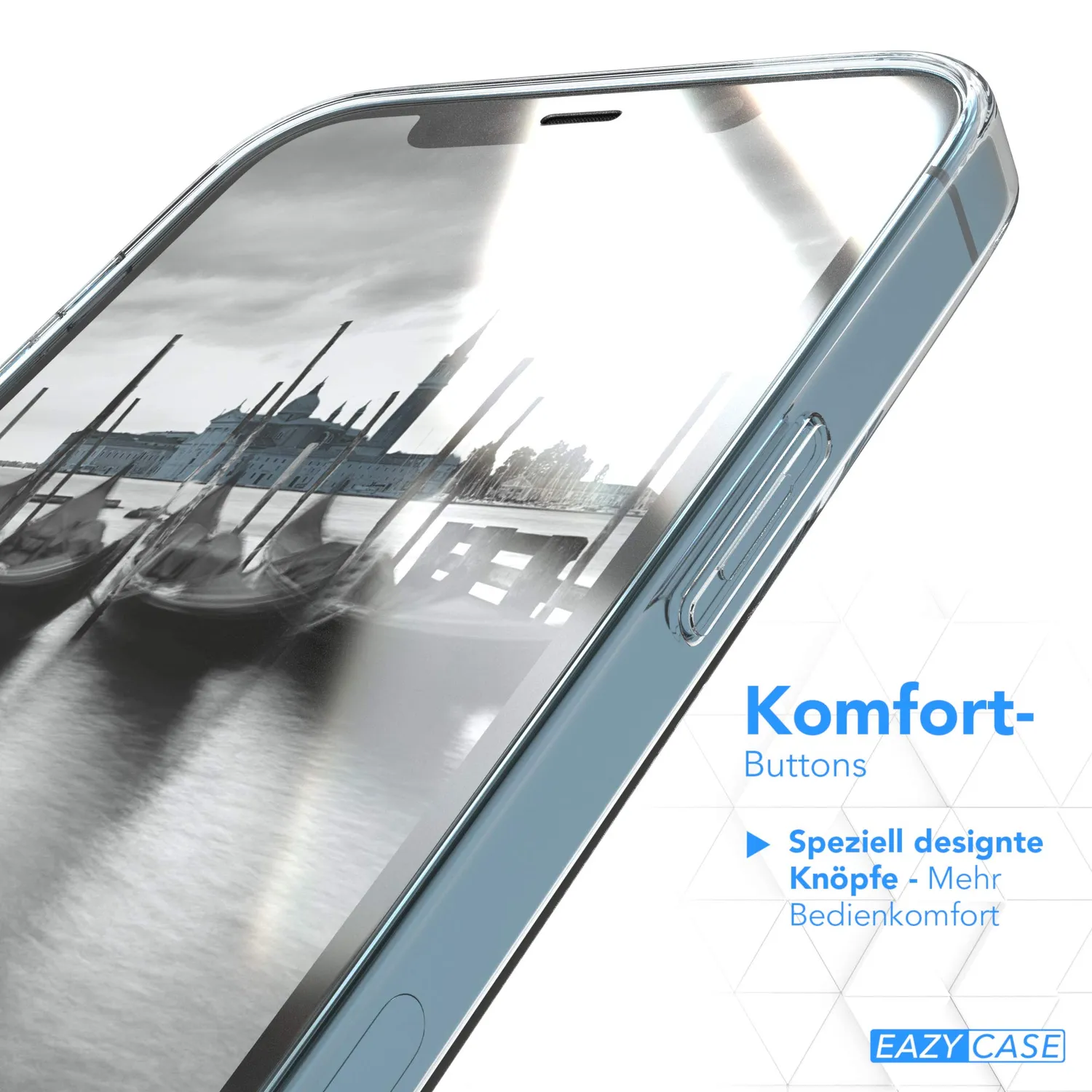 EAZY CASE Slim iPhone 12 / 12 Pro Silikonhülle Clear dünn