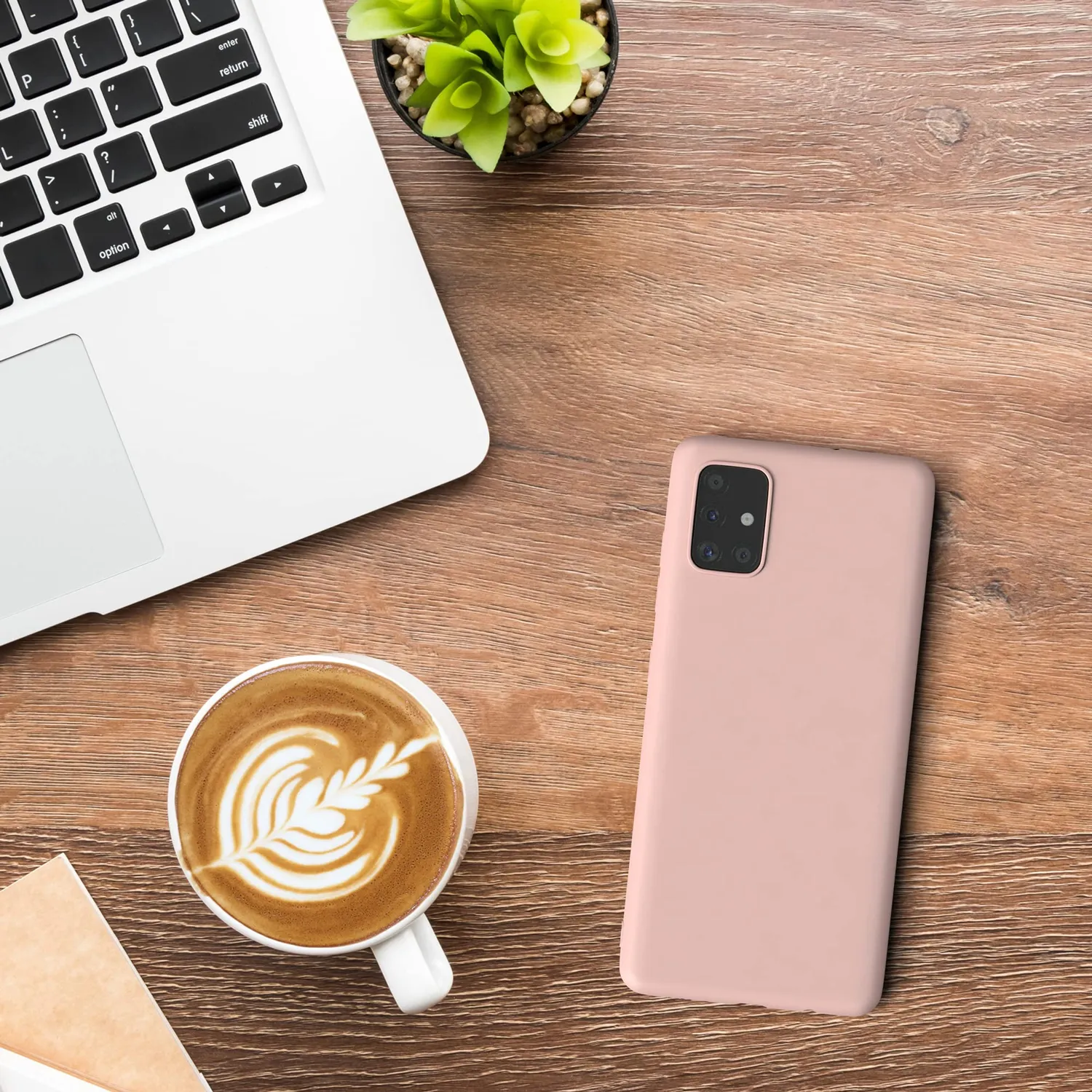 EAZY CASE Galaxy A51 Silikonhülle Alt Rosa matt
