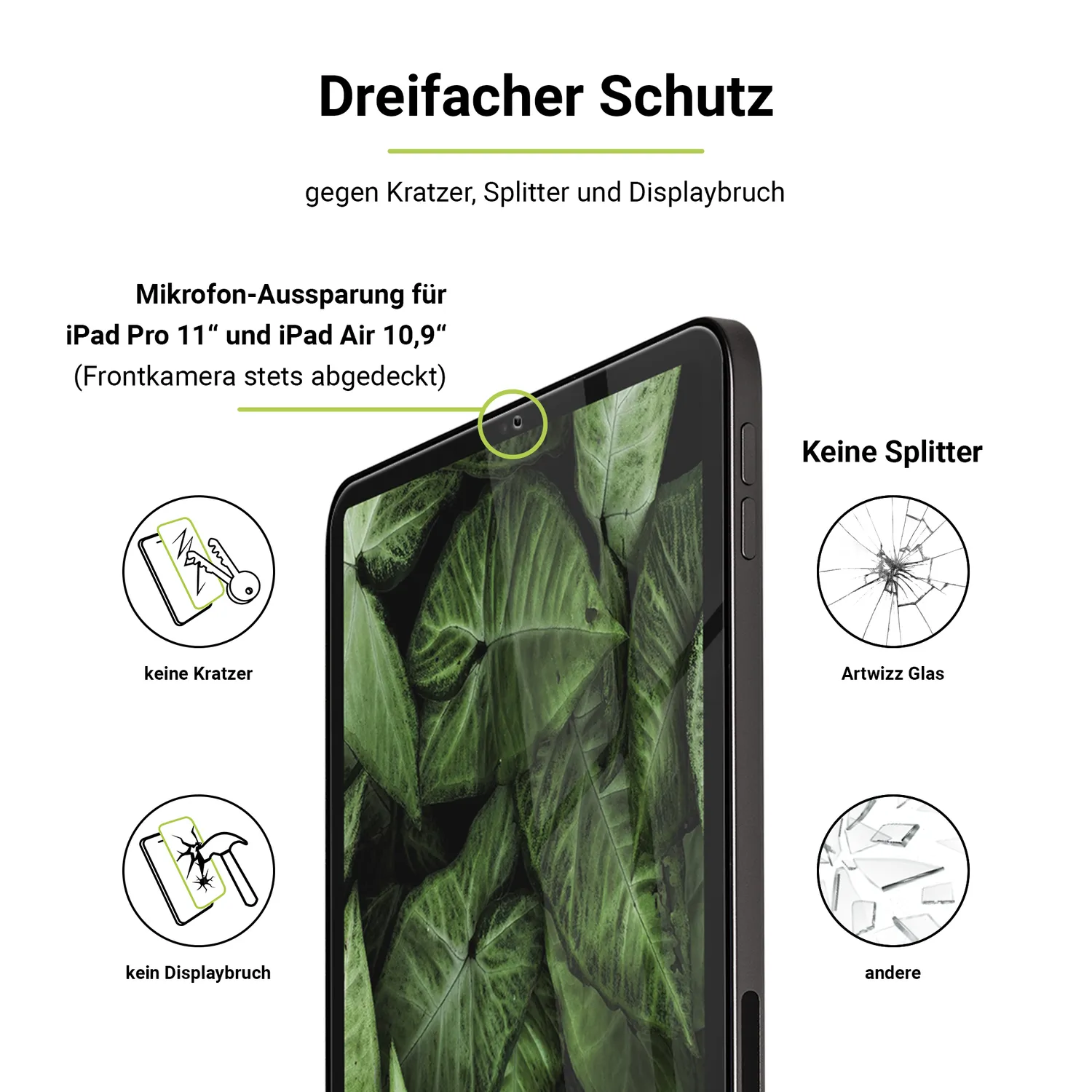 Artwizz SecondDisplay iPad Pro 11 Air 10,9 Panzerglas
