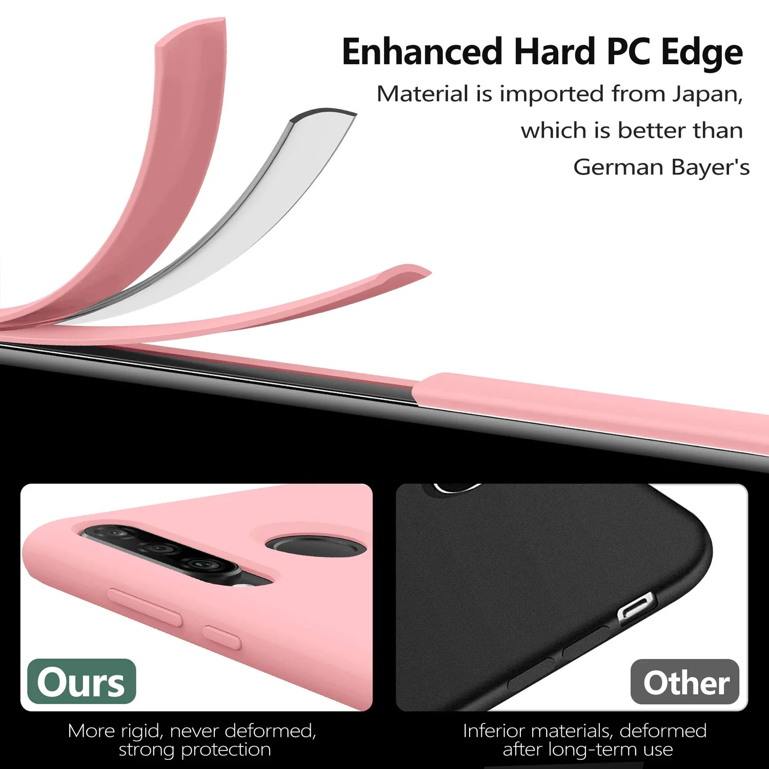 YATWIN Huawei P30 Lite Silikonhülle Rose ultradünn