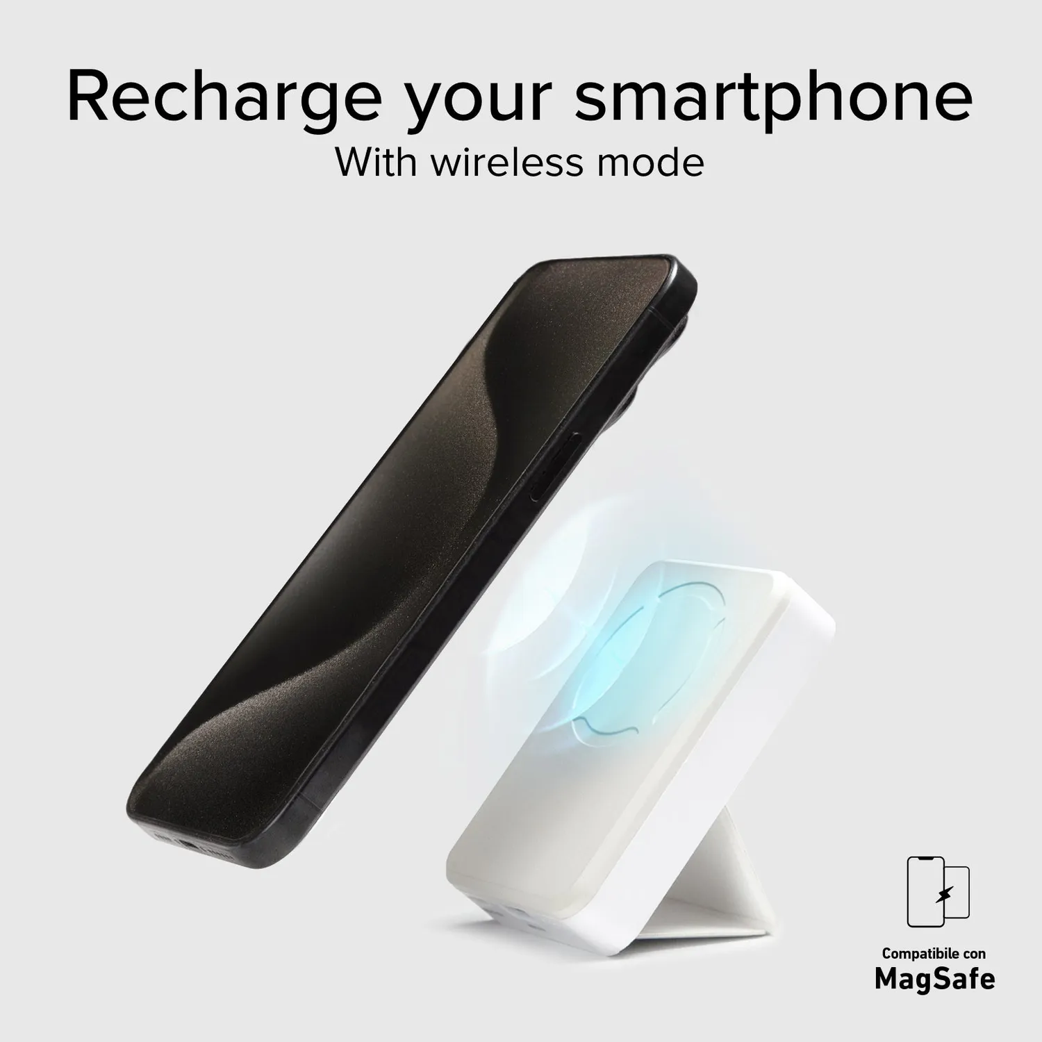 SBS Powerbank 5000 mAh magnetisch wireless mit Stand