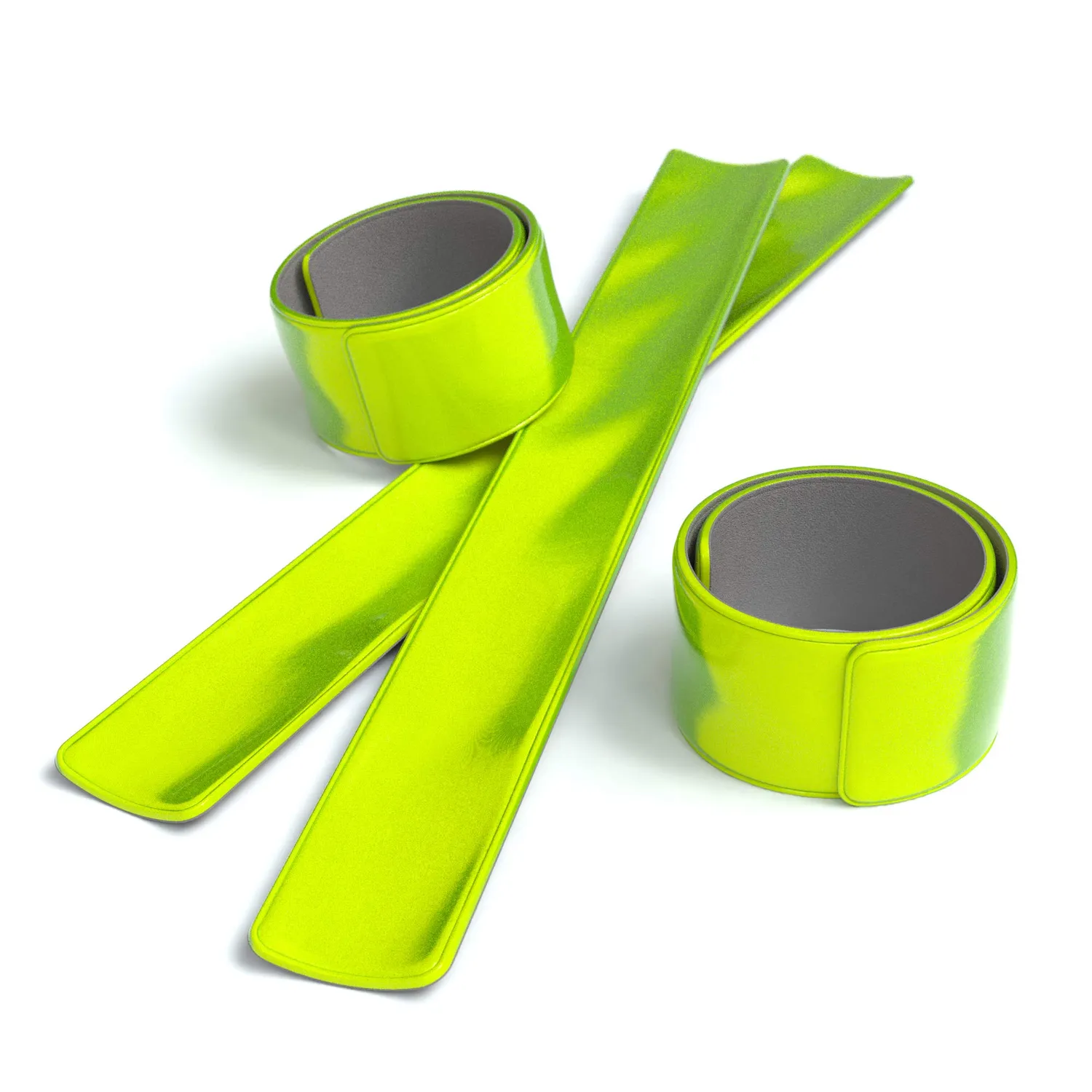 EAZY CASE Reflektorband Schnapparmband Neon Gelb 6er Set
