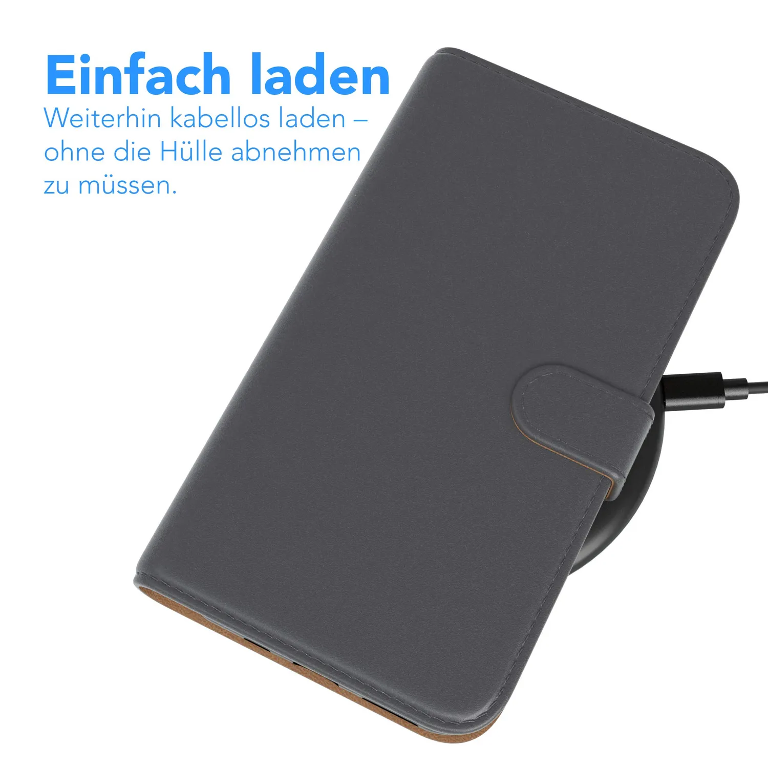 EAZY CASE iPhone 11 Pro Book Handyhülle Anthrazit Klapp