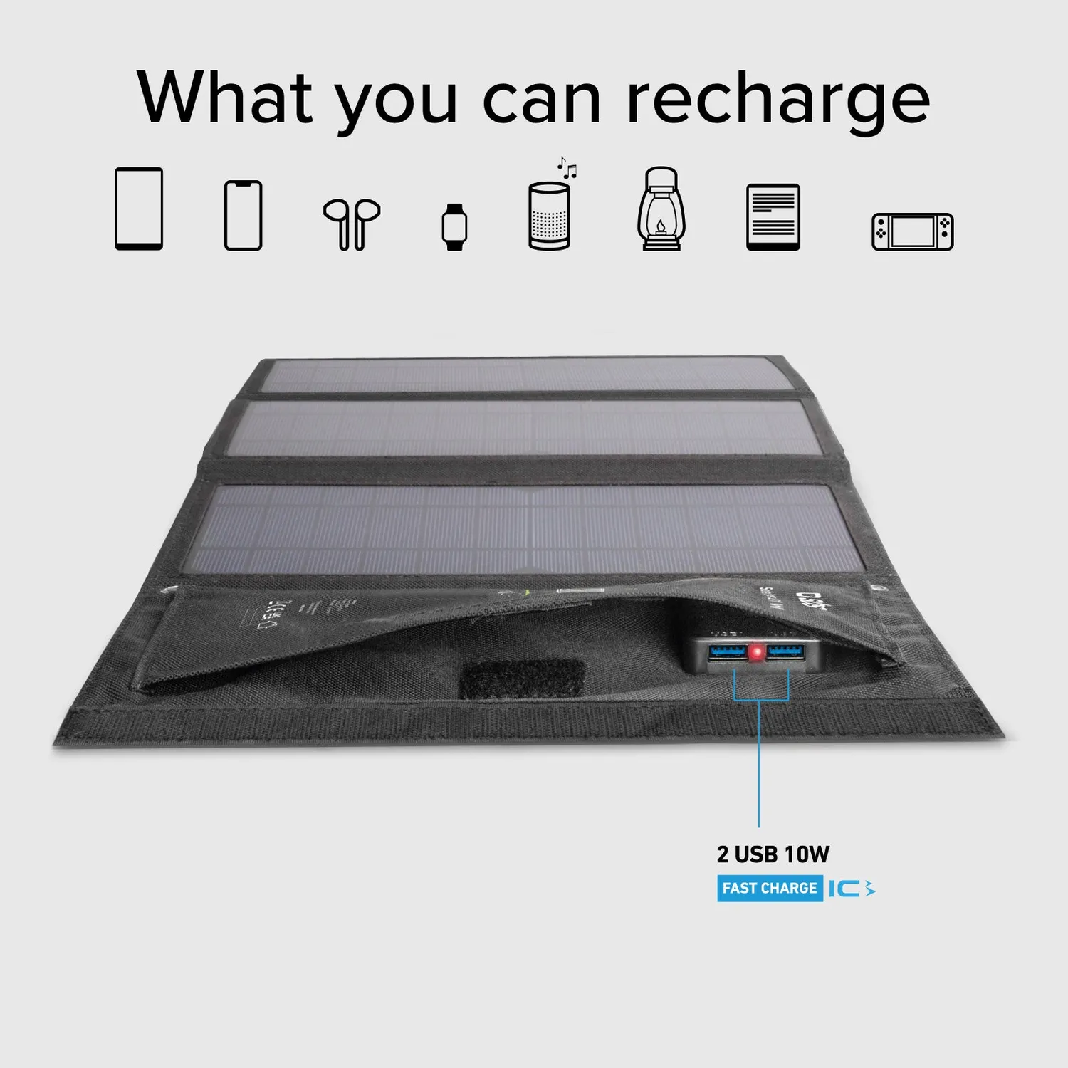 SBS Solar Ladegerät 21 Watt tragbar 2x USB