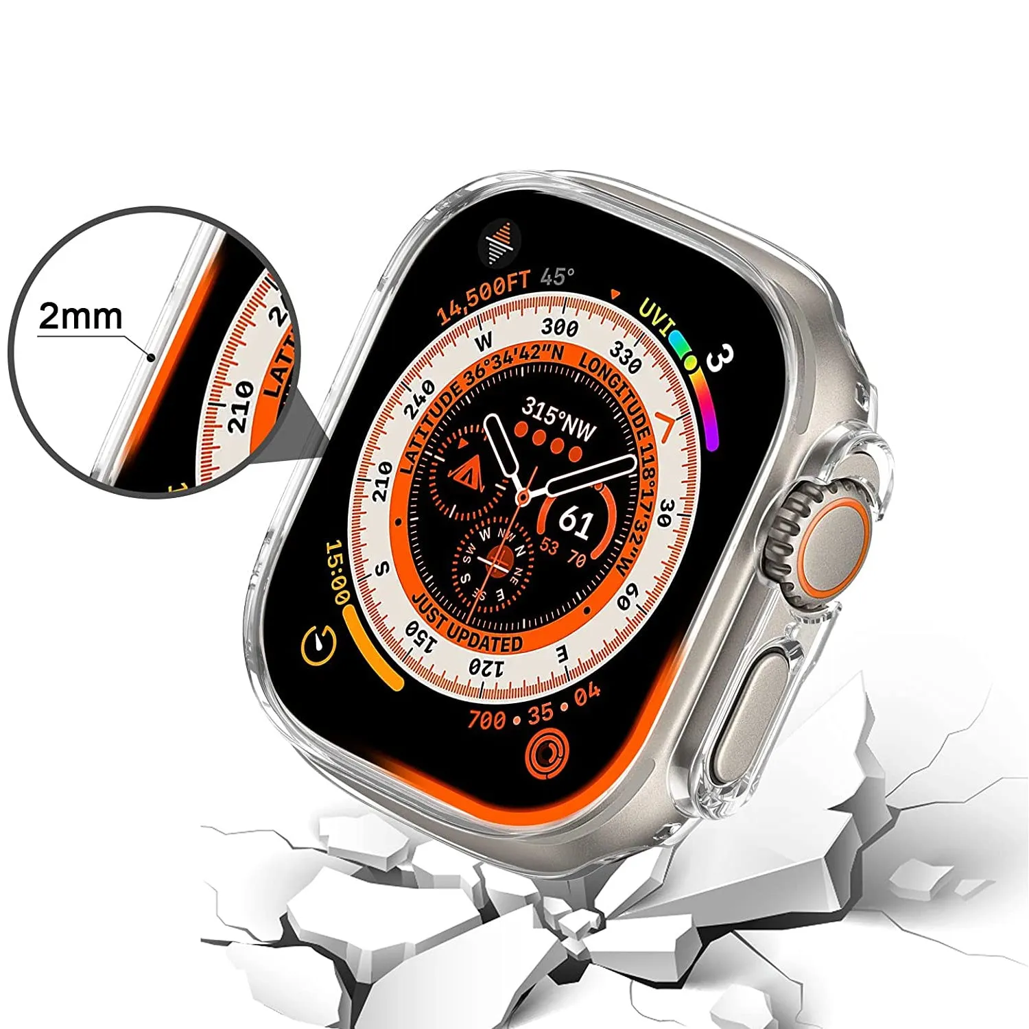 arktis CRYZTAL BUMPER Apple Watch Ultra Hülle 49 mm klar