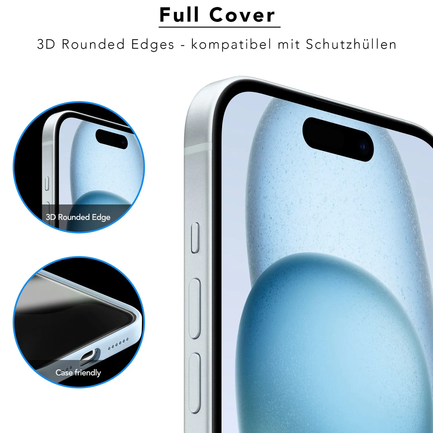 arktis REVOLUTION iPhone 15 Plus Panzerglas 2er Set mit Montagebox