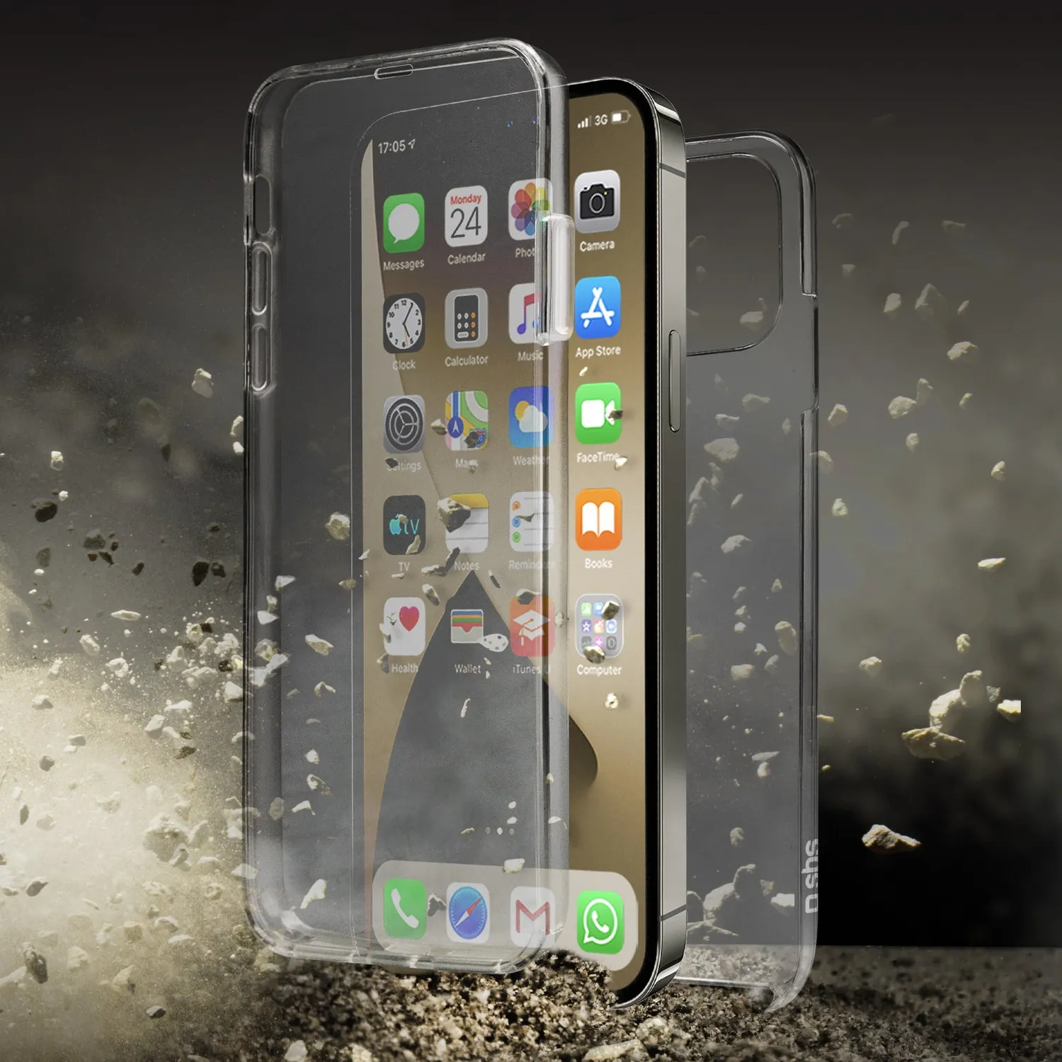 SBS Unbreakable 360 Full Body Hülle iPhone 13 Pro Max transp.