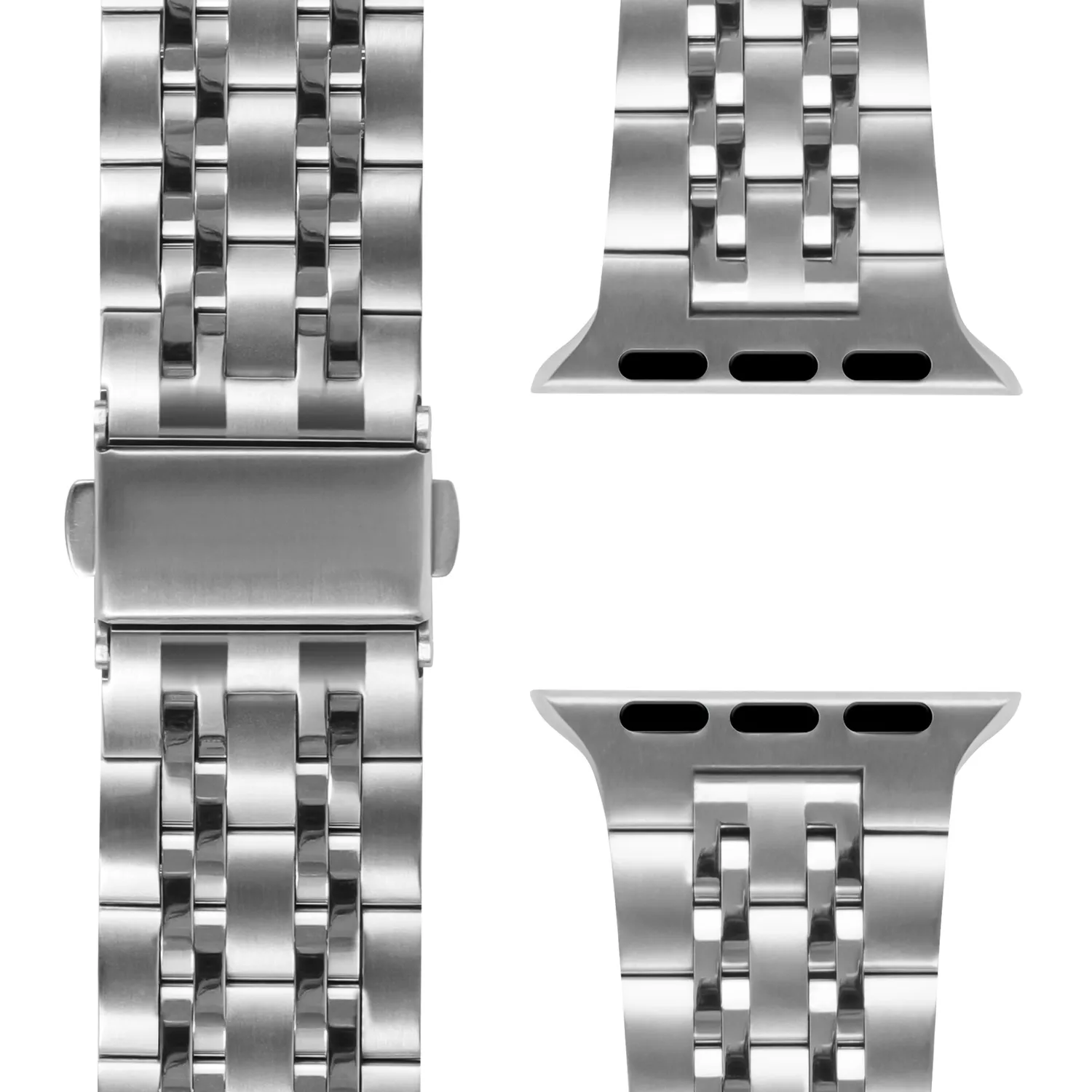 arktis Classic Gliederarmband Apple Watch 44mm Silber Edelstahl